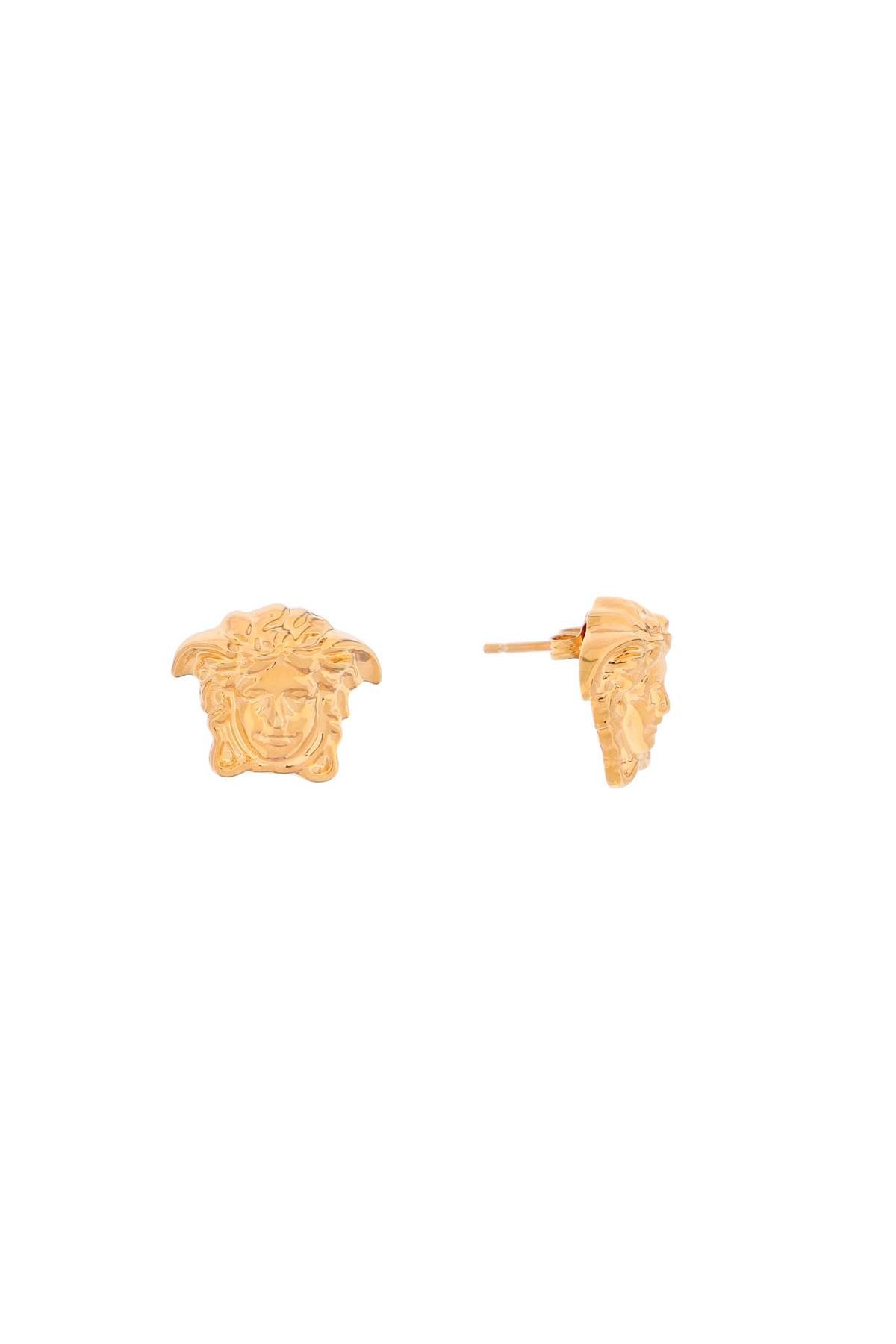 image of Versace Medusa Head Earrings in Versace Gold, Women's