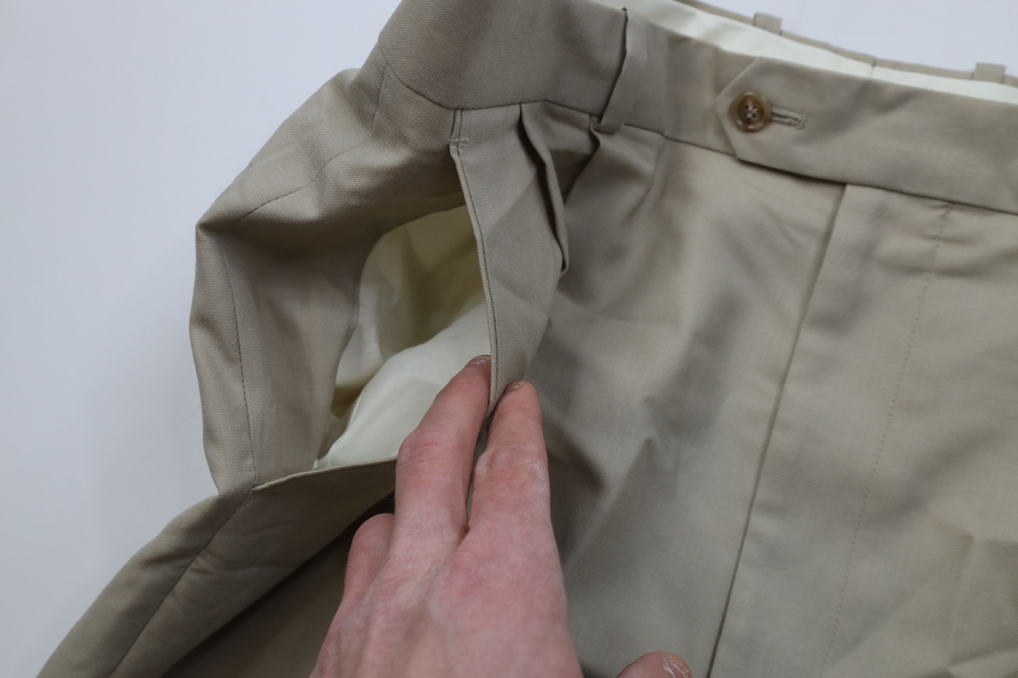 Pierre Balmain Vintage 90s Pierre Balmain Wool Knit Wide Leg Chino Pants Size US 35 - 8 Thumbnail