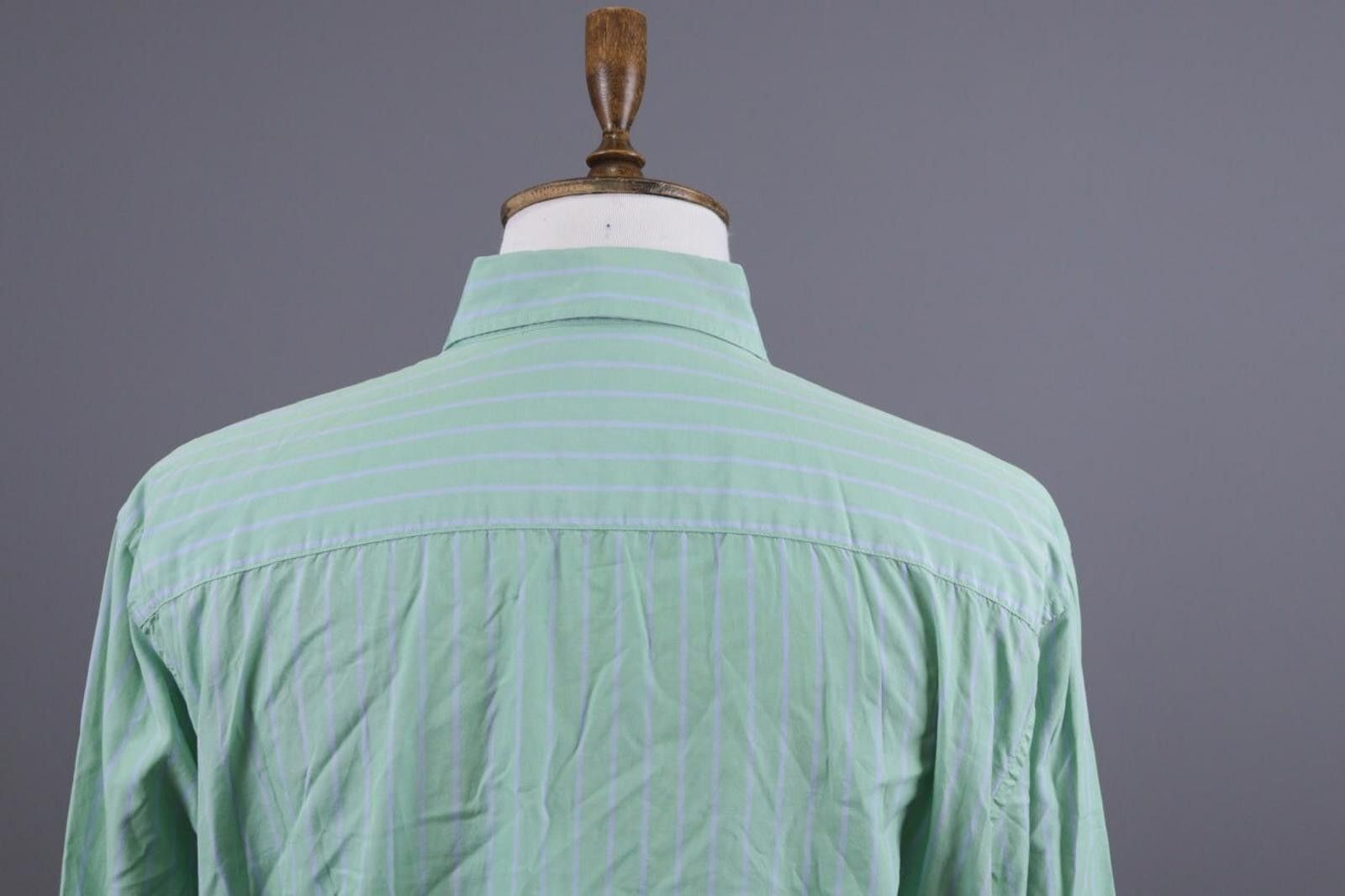 La Martina La Martina Buenos Aires Green Pinstripe Shirt Size 3XL Size US XXL / EU 58 / 5 - 8 Thumbnail