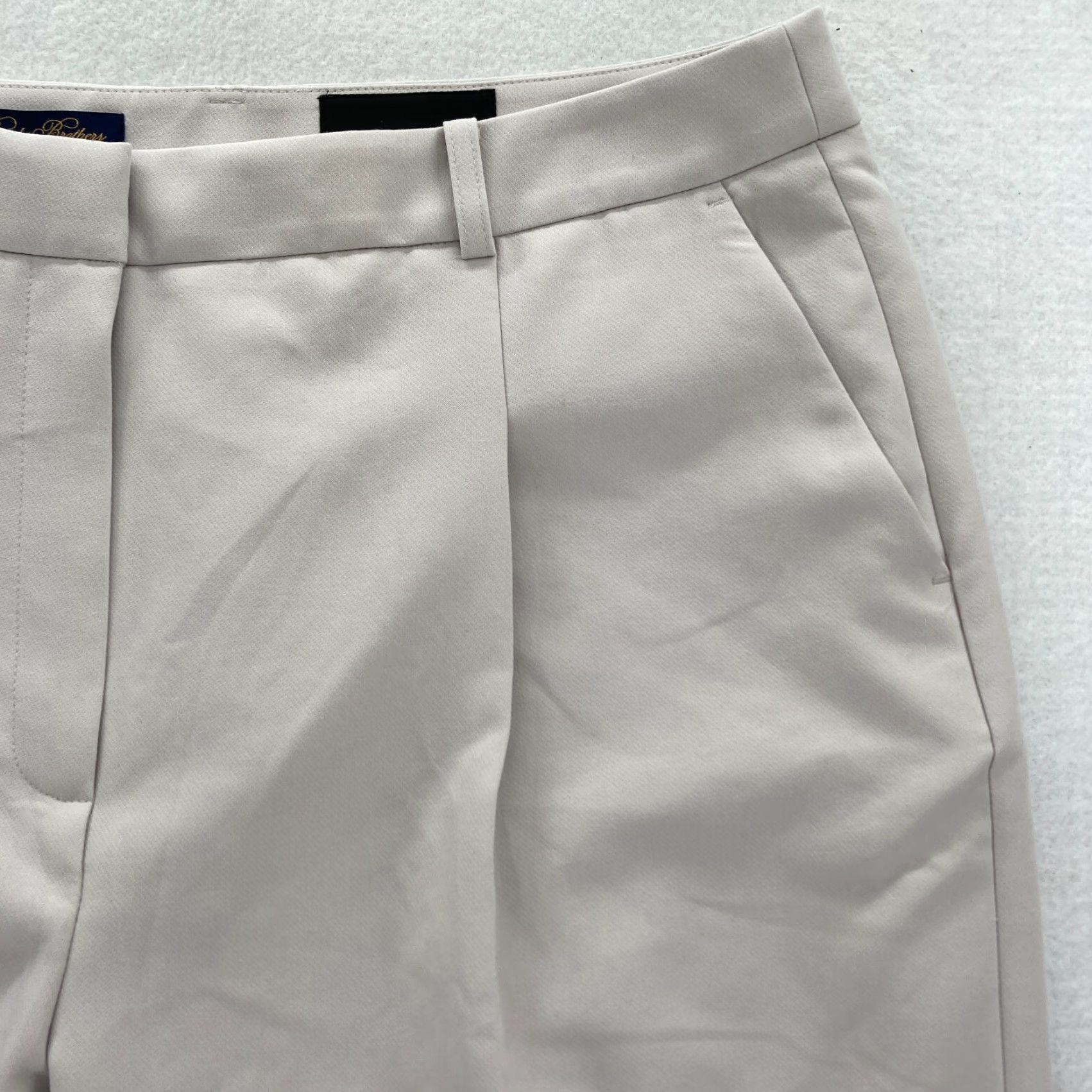Brooks Brothers Brooks Brothers Dress Pants Women's 16 Gray Bonotto Italian Stretch Fabric Tapered Fit Regular Front Pleated Crew Pockets Size 38" / US 16 / IT 52 - 3 Thumbnail