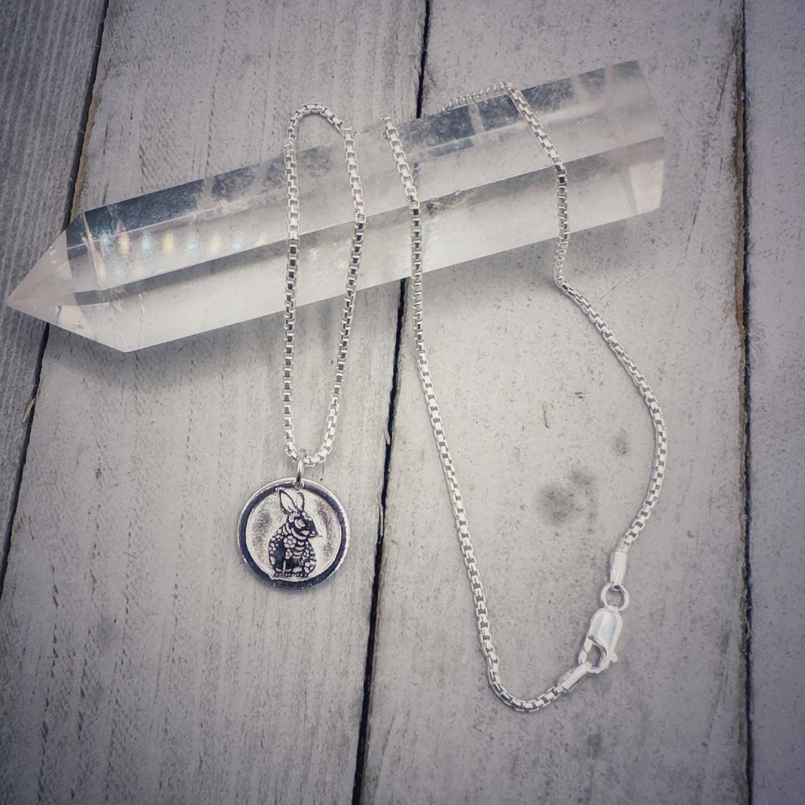 The Unbranded Brand Chinese Zodiac Year of The Rabbit Necklace Sterling Silver Size ONE SIZE - 2 Thumbnail