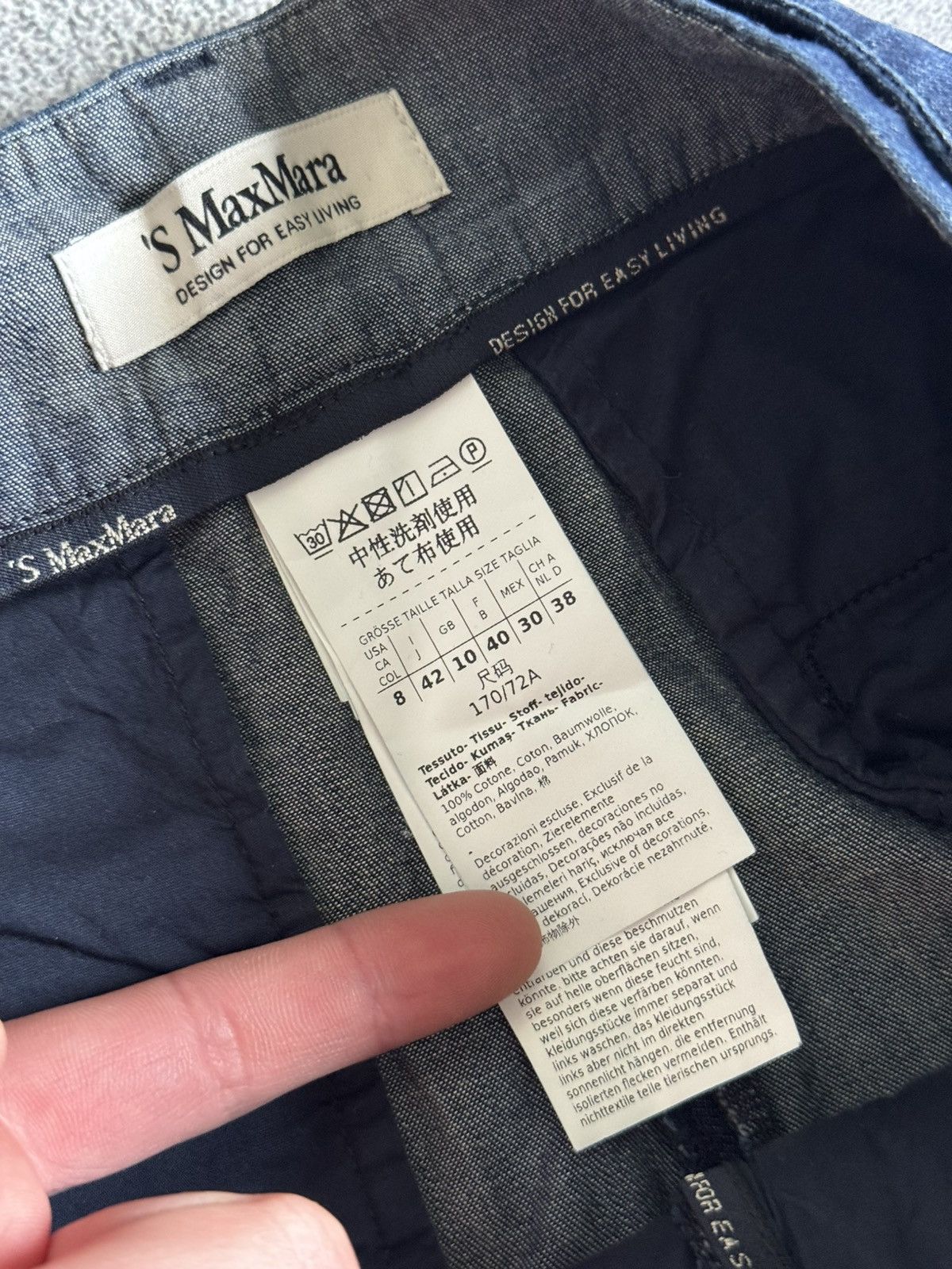 Max Mara Max Mara US8/I42/F40 pants trousers chinos relaxed palazzo Size 30" / US 8 / IT 44 - 8 Thumbnail