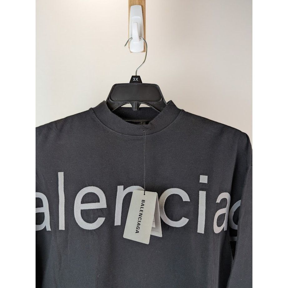 Balenciaga o1rshd1 Balenciaga Com Vintage Jersey T-Shirt Silver/Metalic Size US S / EU 44-46 / 1 - 6 Thumbnail