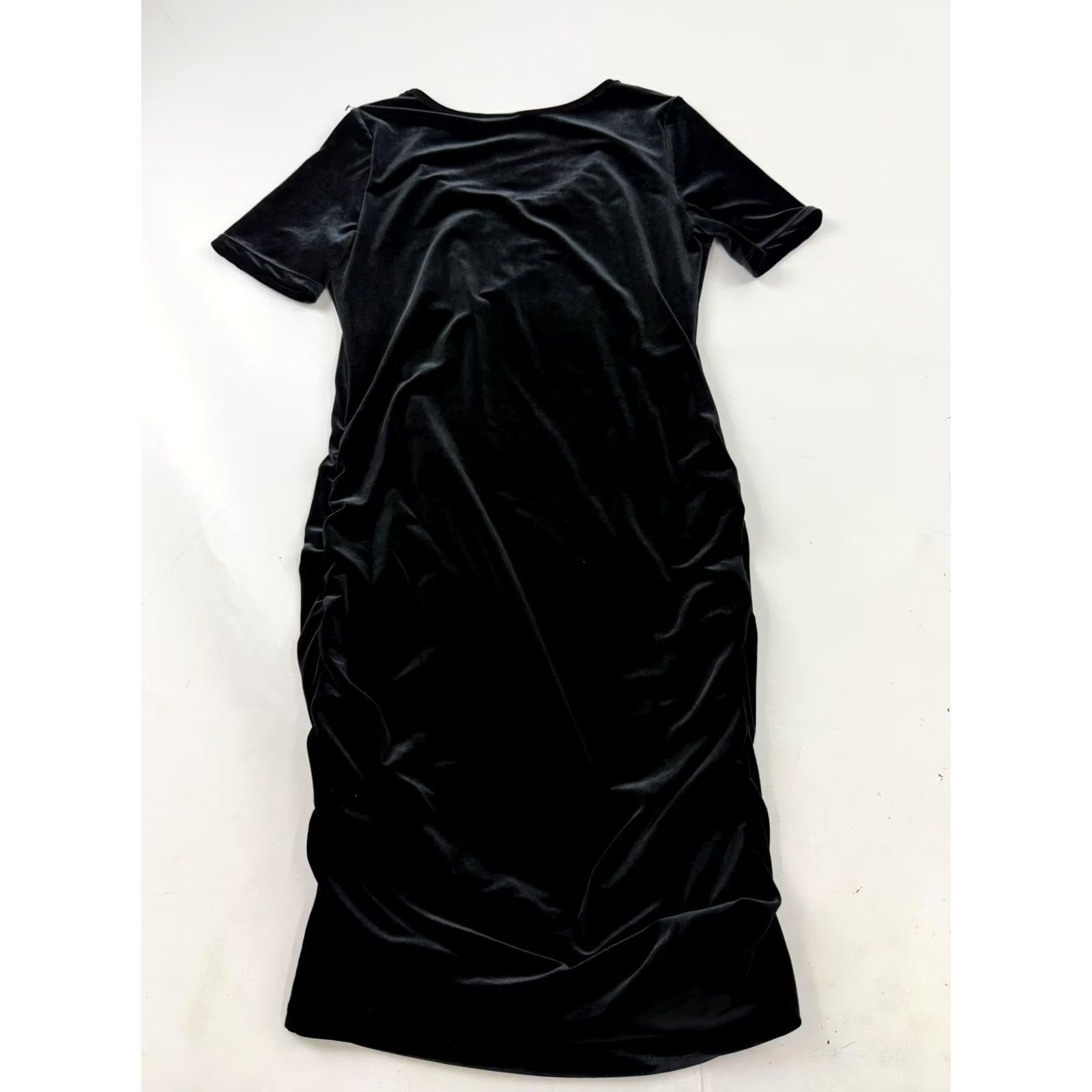 Gap Gap Shirt Womens S Black Dress Small Velvet Knit Ruched Bodycon Maternity Midi Size S / US 4 / IT 40 - 5 Thumbnail