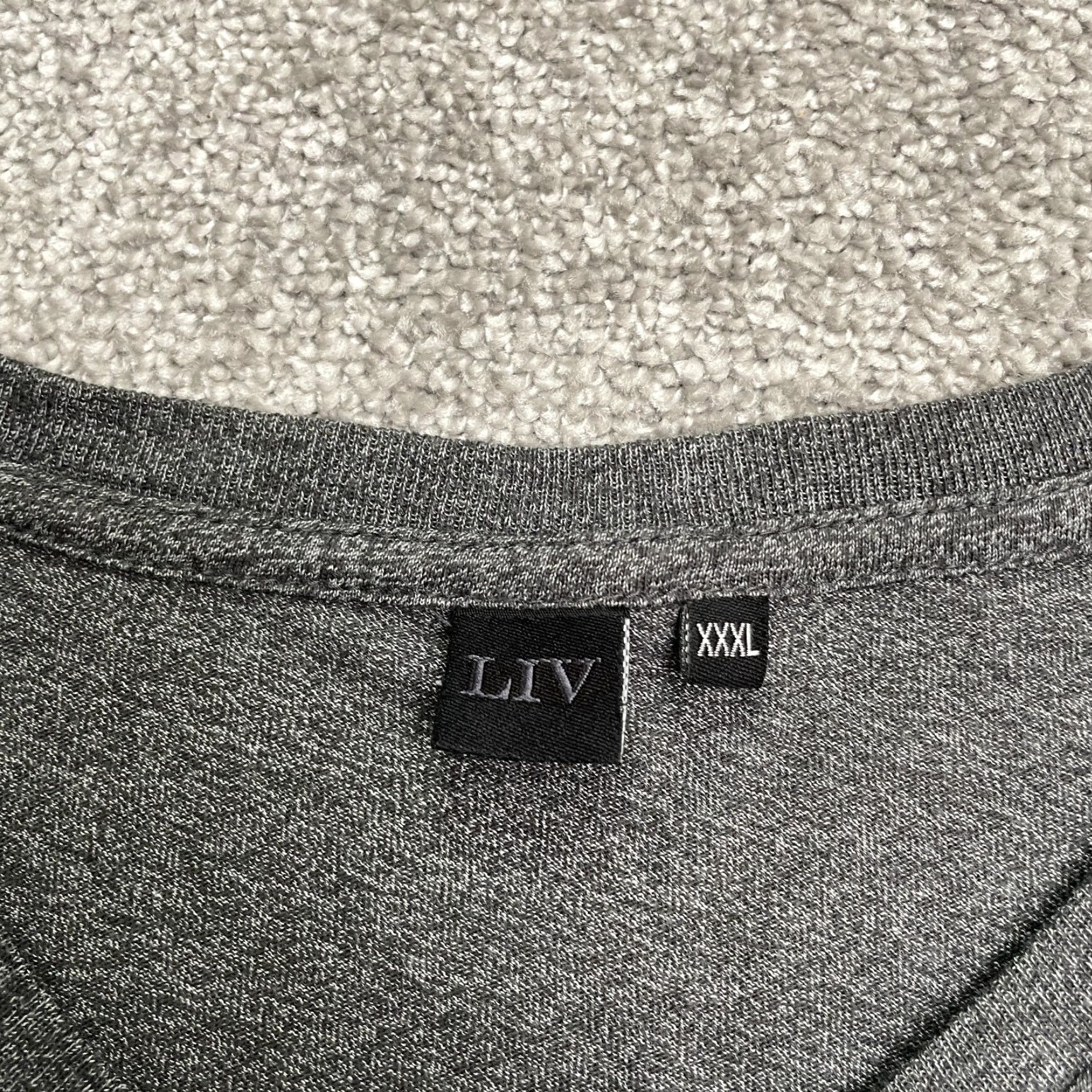 Vintage Liv Basic T-Shirt Womens XXXL Dark Gray V-Neck Short Sleeve Casual Stretch Tee Size XXL / US 16-18 / IT 52-54 - 4 Thumbnail