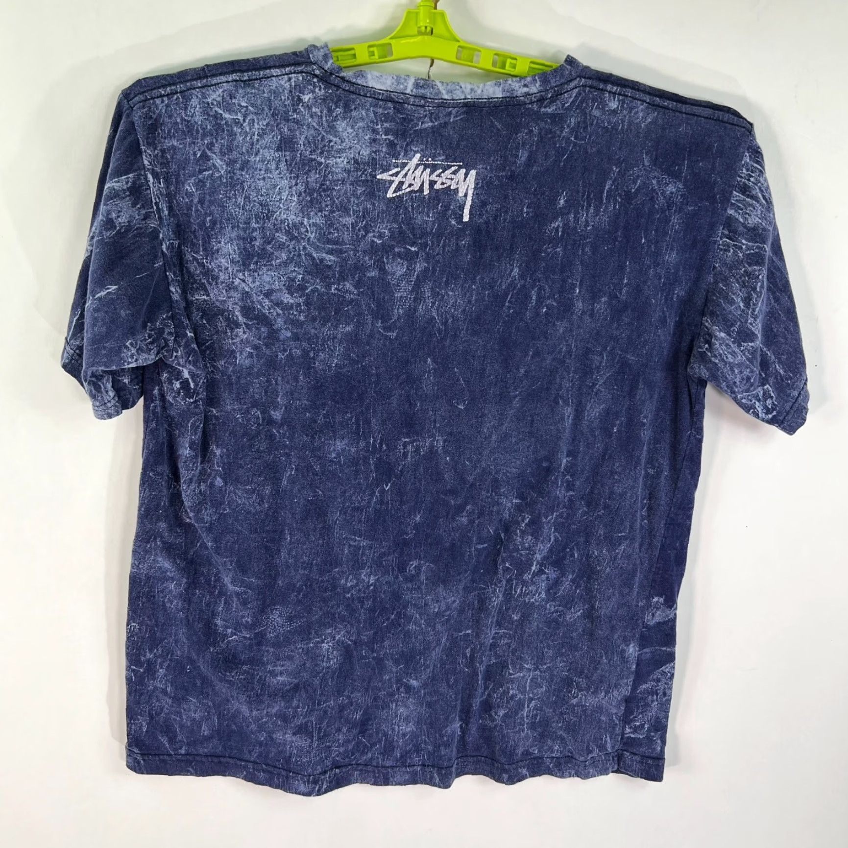 Vintage Stussy Shirt Men M Blue Purple 2 Sided Graphic Crew Neck 27in 22in Chest Cotton T-Shirt - Batman Bleach 90s Vibe? Size US M / EU 48-50 / 2 - 3 Thumbnail