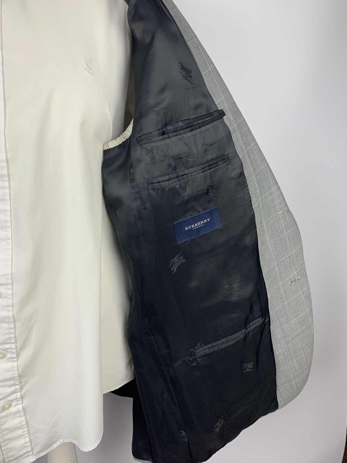 Burberry × Vintage Burberry London Bennet-S Blazer High Twist Men’s Size 56 90s Size 46R - 12 Thumbnail