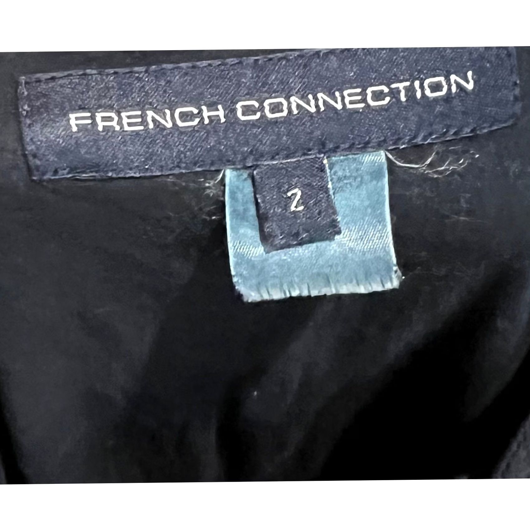 French Connection French Connection Dress Sleeveless Navy Blue Sequin Mini A-Line 2 Womens Size XS / US 0-2 / IT 36-38 - 4 Thumbnail