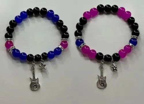 Jewelry 2pcs Couple Music Bracelets Size ONE SIZE - 1 Thumbnail