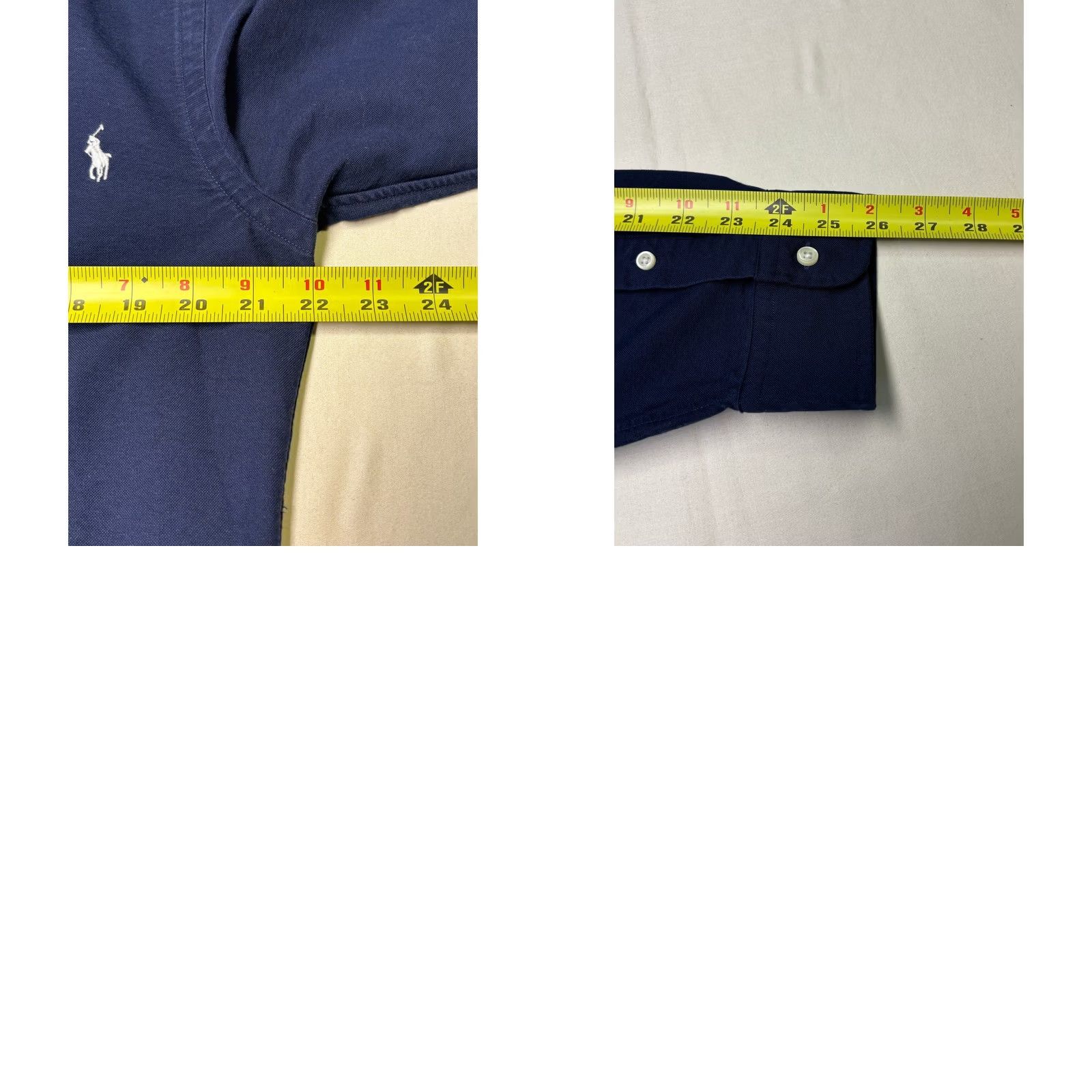 Polo Ralph Lauren Polo Ralph Lauren Mens Navy Slim Fit Oxford Shirt All Over Pony Logo L Size US L / EU 52-54 / 3 - 8 Thumbnail