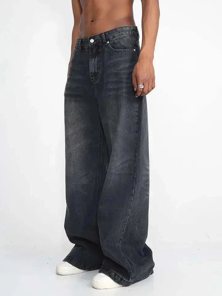 Japanese Brand Streetwear y2k washed wide-leg jeans Size US 30 / EU 46 - 3 Thumbnail