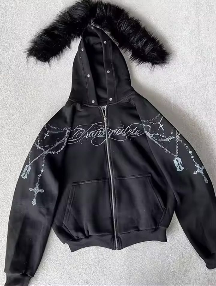 Other Goth Punk Hooded Jacket Size S / US 4 / IT 40 - 2 Thumbnail