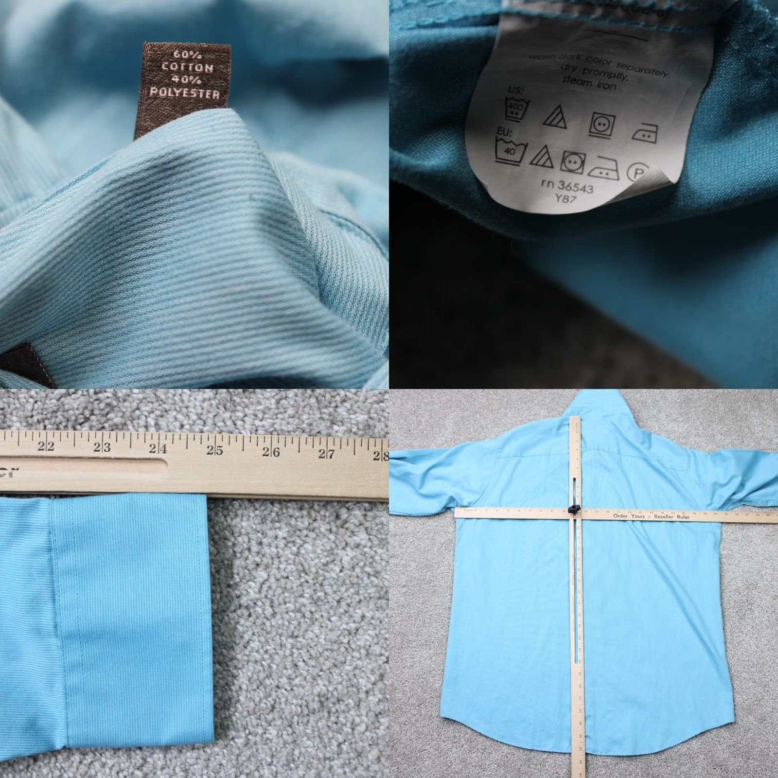 Geoffrey Beene Geoffrey Beene Dress Shirt Mens 16.5 34/35 Blue Classic Fit L/S Button-Down Collar-Blue 60% Cotton 40% Polyester Regular Size Type Regular Bedside? Size 46R - 8 Thumbnail