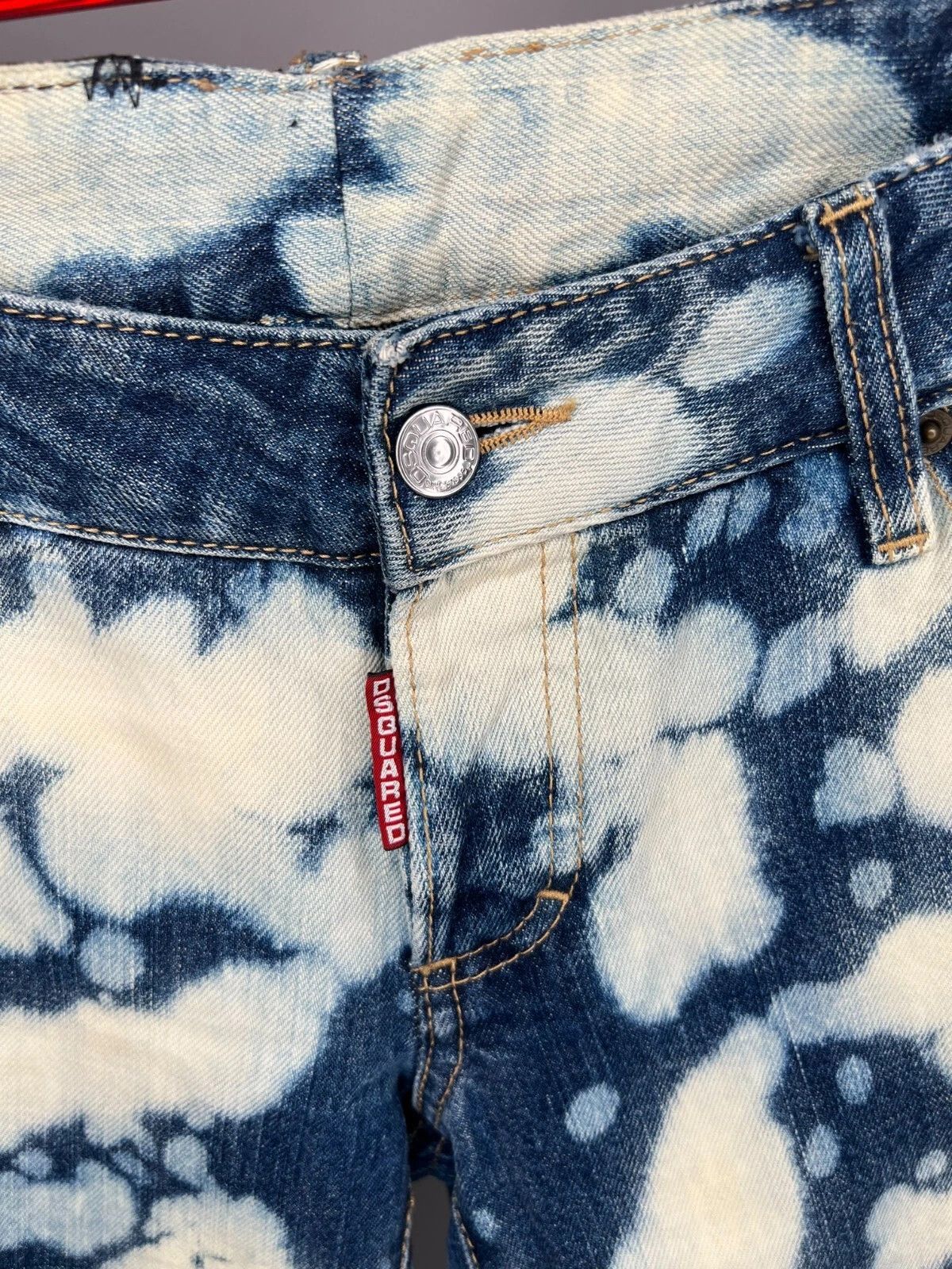 Dsquared2 DSQUARED2 Women's Jeans Blue Tie Dye Distressed Denim Pants Size 30" / US 8 / IT 44 - 7 Thumbnail