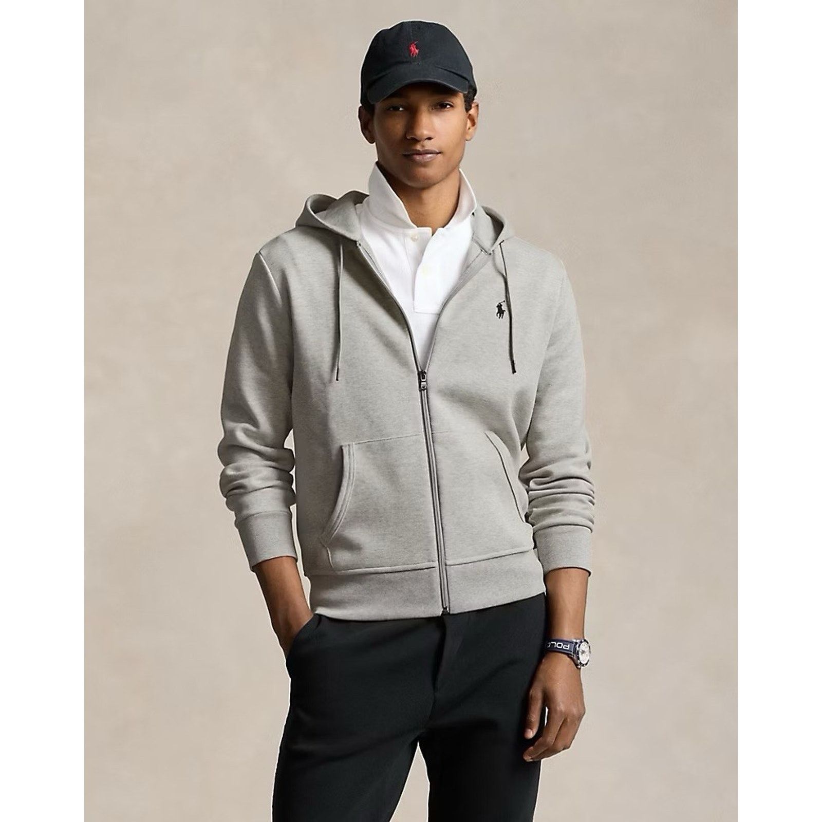 Ralph Lauren NWT Ralph Lauren Polo men L Double Knit Full Zip Hoodie Grey Size US L / EU 52-54 / 3 - 2 Thumbnail