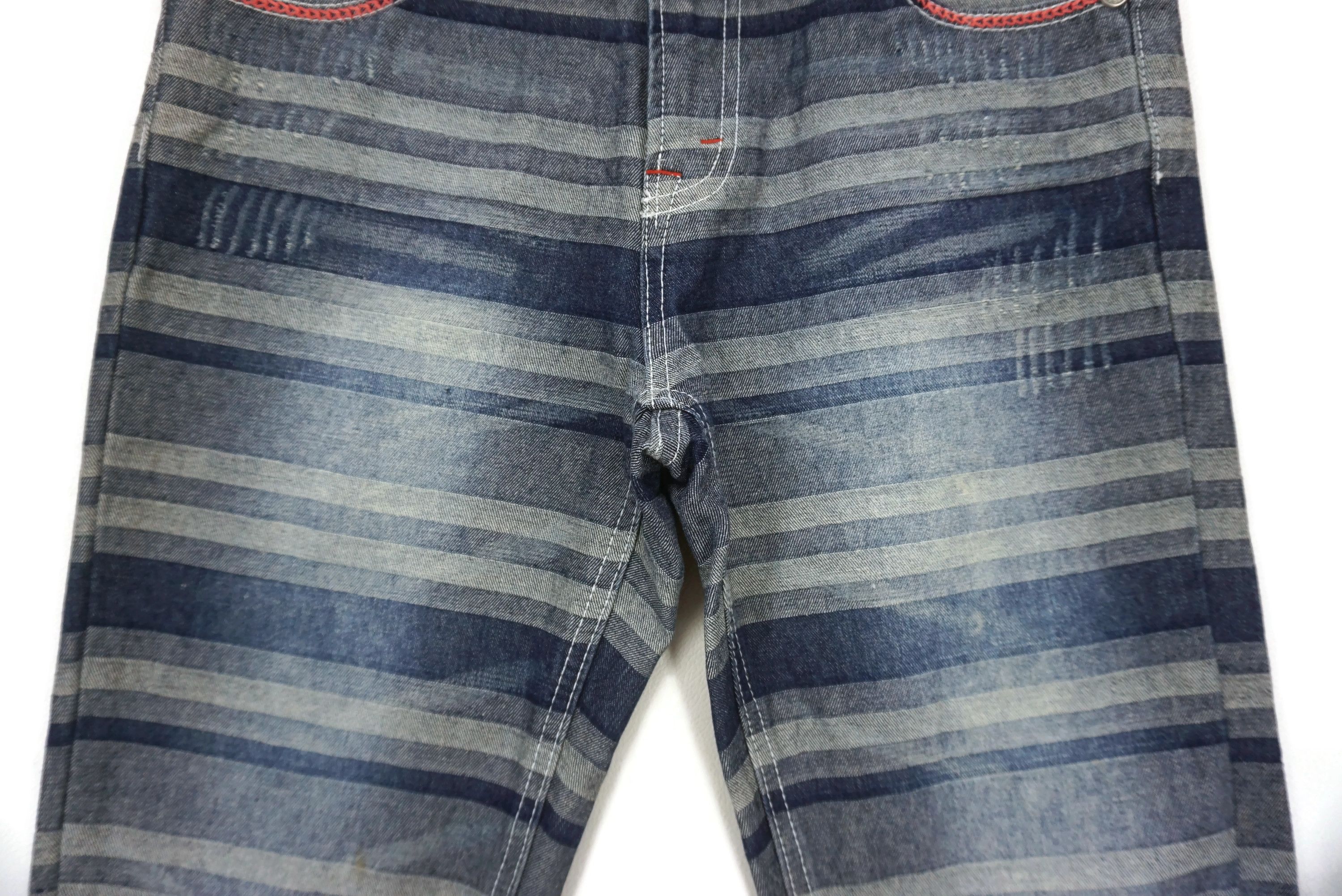 Japanese Brand Blue Moon Blue Jeans fit W31xL28 Embroidered Jacquard Denim Size 26" / US 2 / IT 38 - 6 Thumbnail
