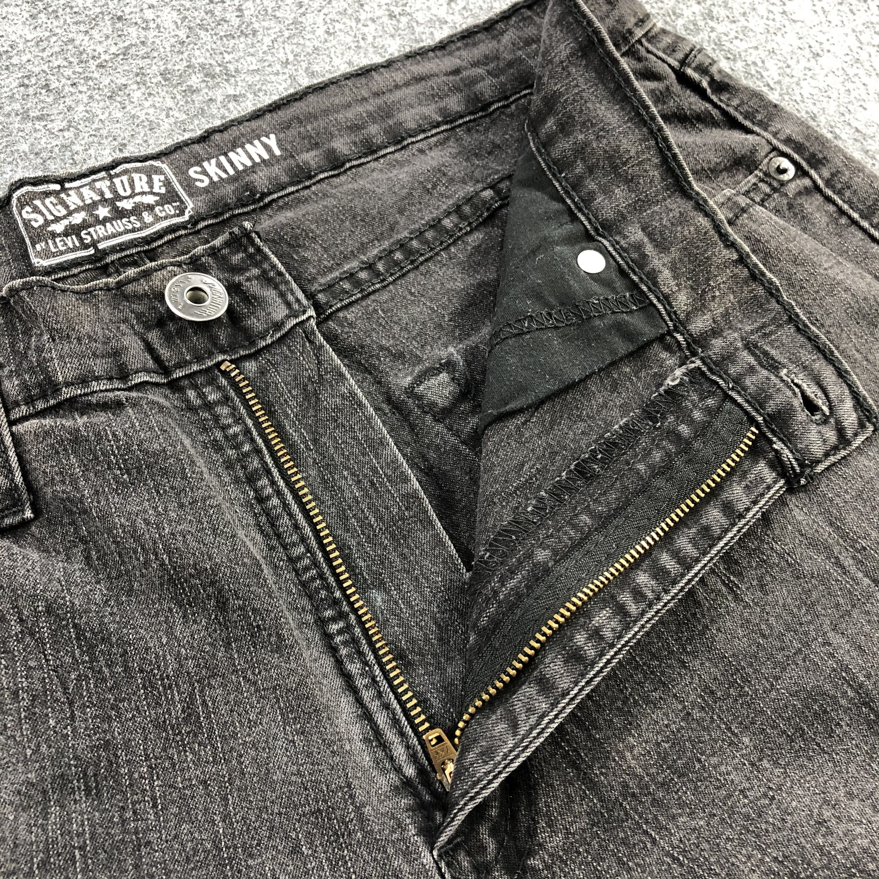 Levi's Faded Black Vintage Levis Jeans Skinny Denim-J1075 Size US 34 / EU 50 - 7 Thumbnail
