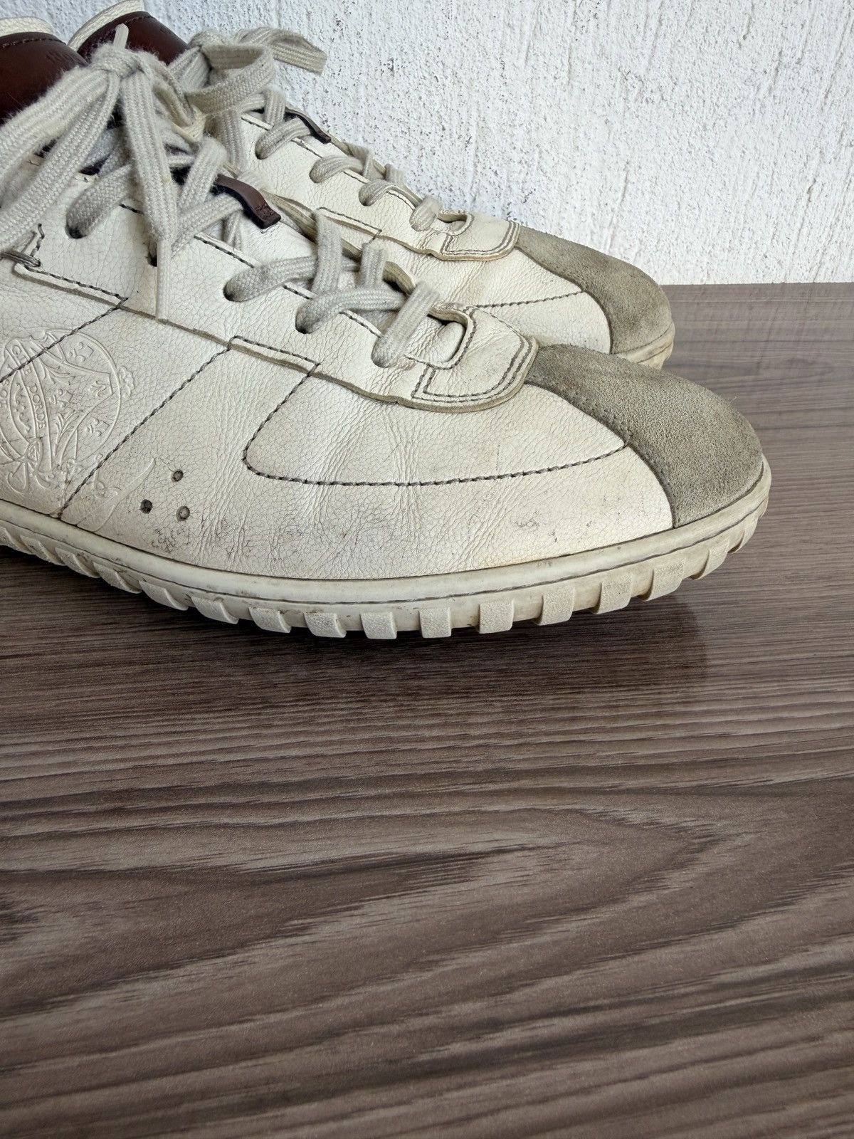 Berluti Eden scritto leather trainers Size US 9.5 / EU 42-43 - 3 Thumbnail
