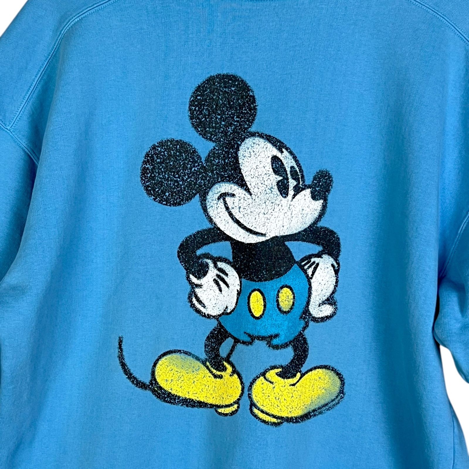 Disney Disneyland World Mens Small Mickey Mouse Blue Retro Crewneck Size US S / EU 44-46 / 1 - 3 Thumbnail