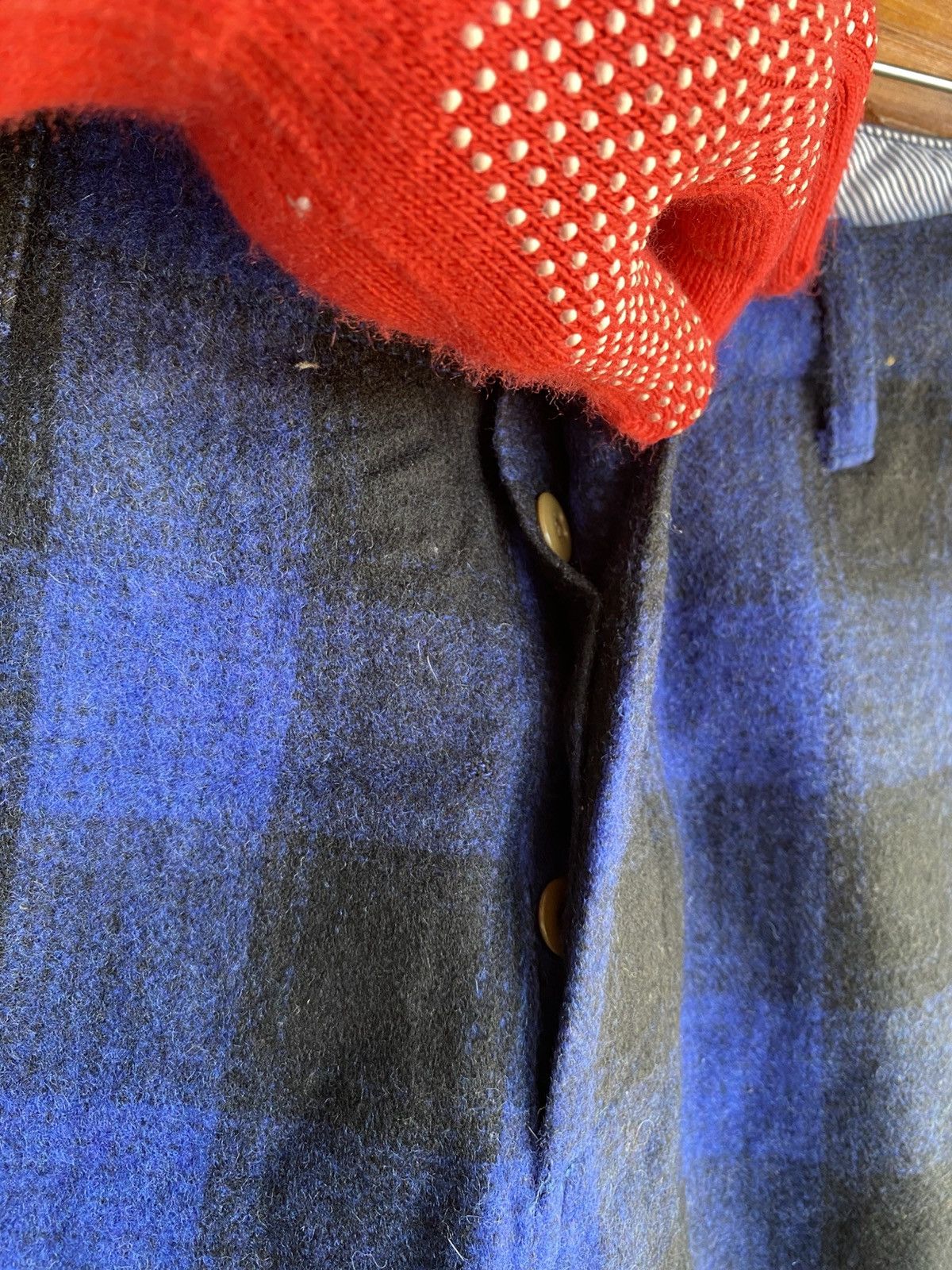 BEAUTY&YOUTH Vintage Japanese Blue Check Wool Jogger Pants Size US 30 / EU 46 - 8 Thumbnail
