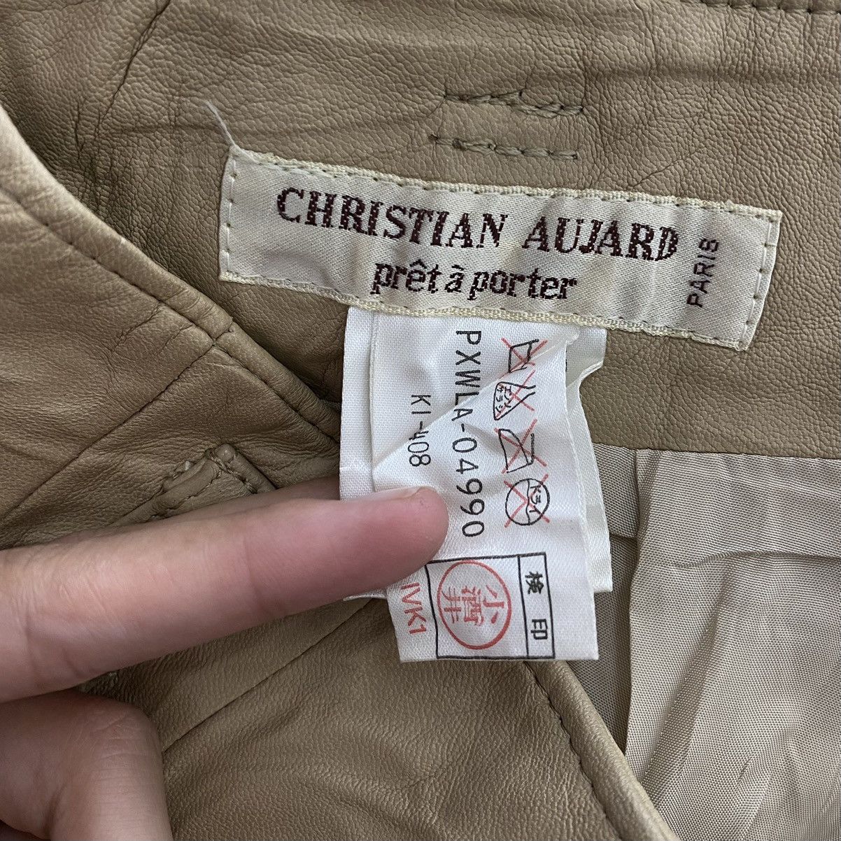 Other CHRISTIAN AUJARD Pret A Porter Japan Drop Crotch Leather Size 24" / US 00 / IT 34 - 7 Thumbnail