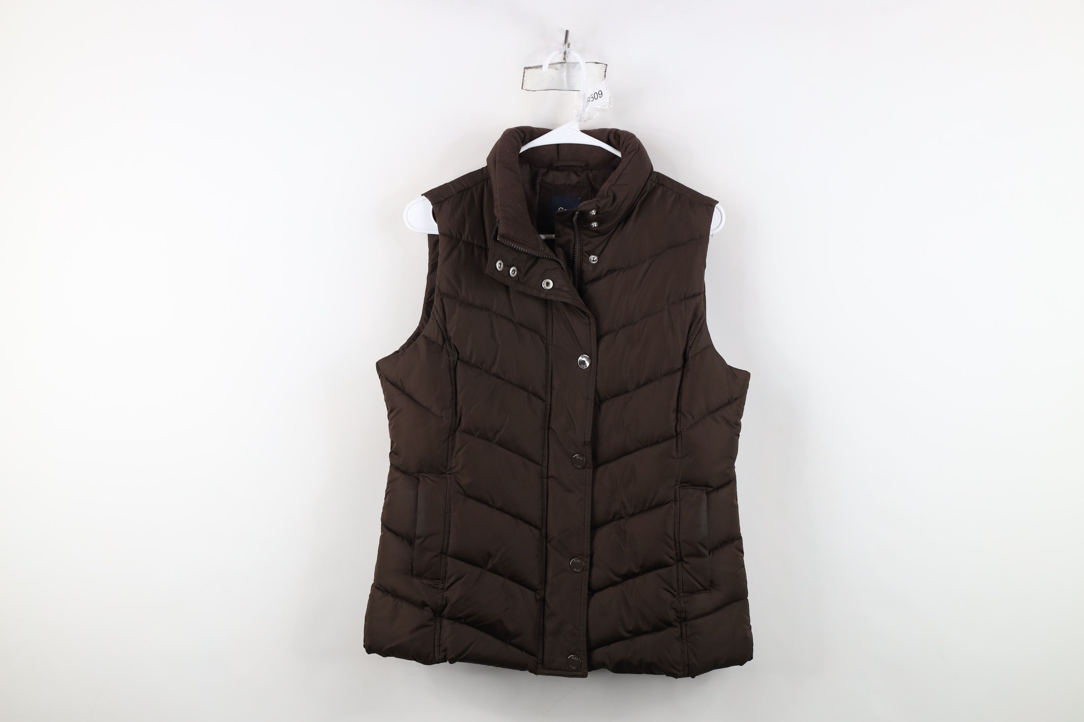 Gap Vintage Y2K Gap Babydoll Full Zip Puffer Vest Jacket Brown Size M / US 6-8 / IT 42-44 - 1 Thumbnail
