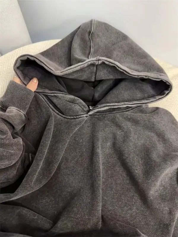 VIBE Vintage Washed and Aged Hooded Sweatshirt Size US M / EU 48-50 / 2 - 6 Thumbnail