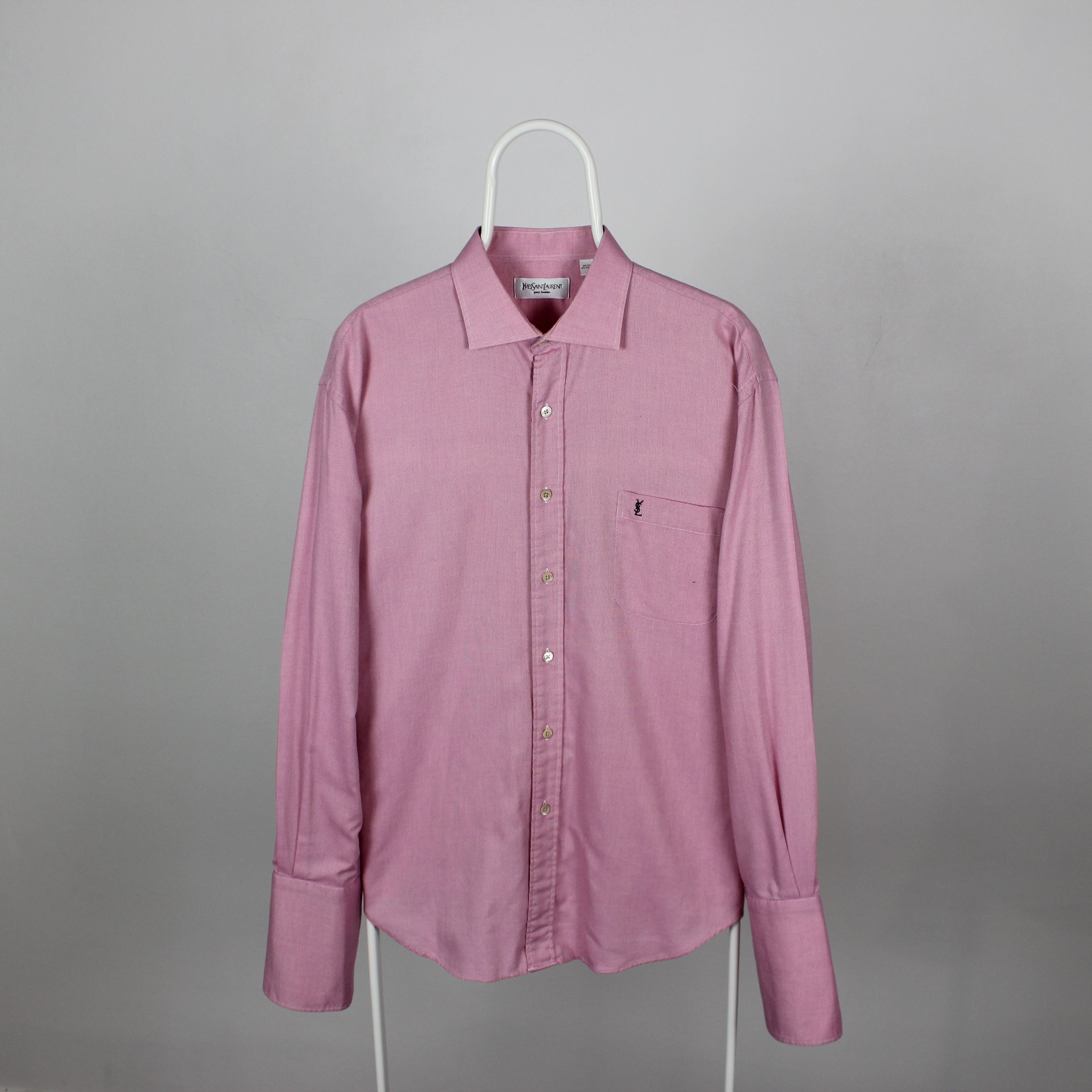 Yves Saint Laurent Yves Saint Laurent shirt button ups 43 17 PINK ysl Size US XL / EU 56 / 4 - 6 Thumbnail