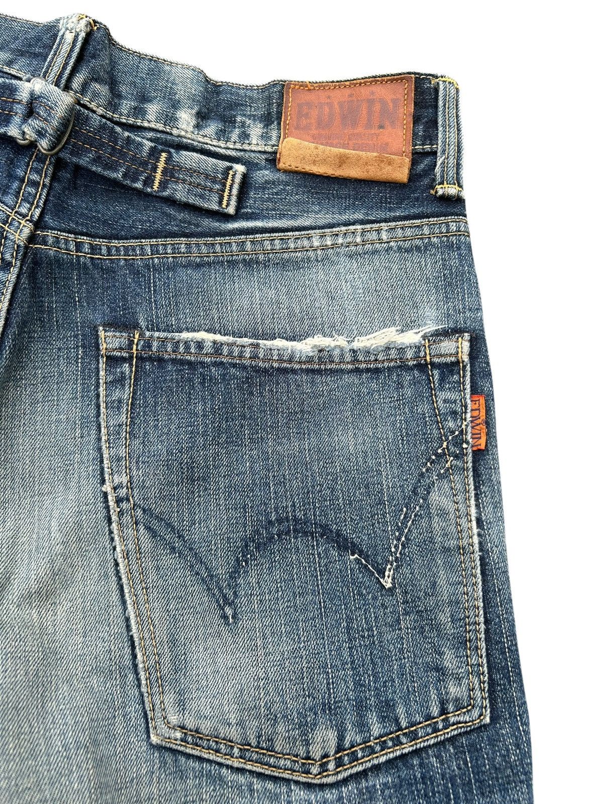 Kapital Edwin Selvedge Distressed Buckle Back Denim Made Japan Size US 32 / EU 48 - 6 Thumbnail