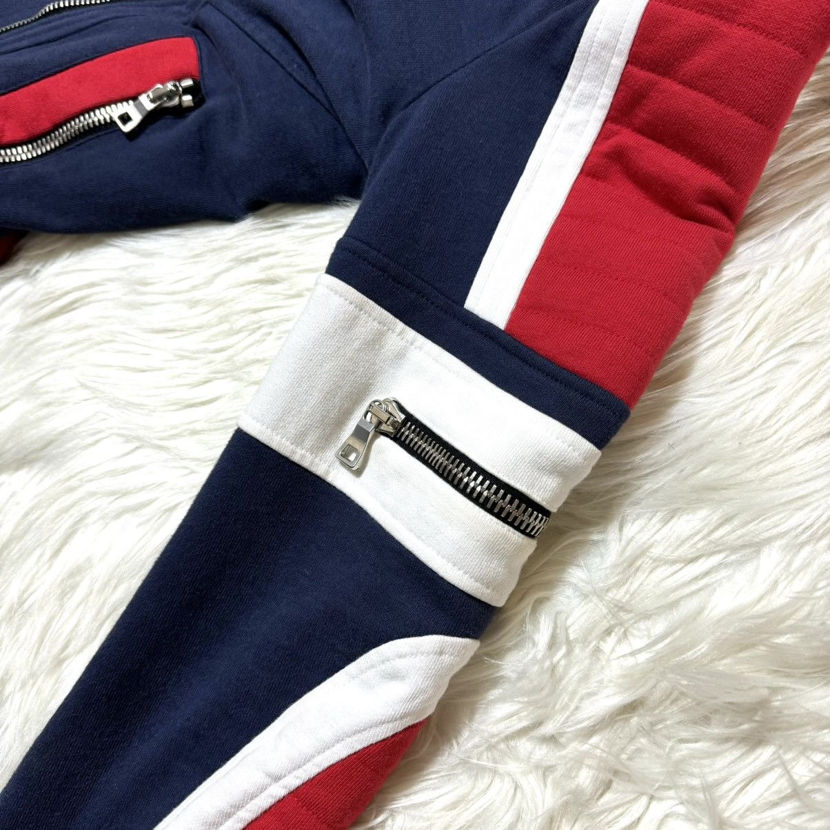 Balmain Collection Model Balmain Homme Multi-Zip Biker Sweat Jacket Size US S / EU 44-46 / 1 - 17 Thumbnail