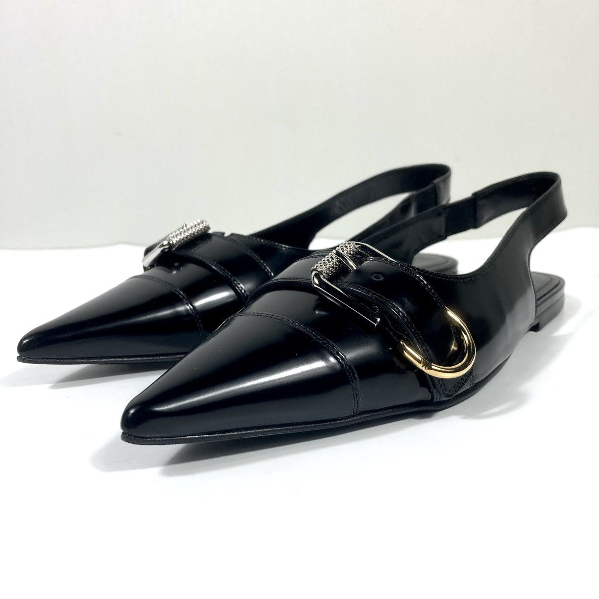 Givenchy Givenchy Voyou Pointed Toe Slingback Ballet Flat Black 39.5 Size US 8.5 / IT 38.5 - 14 Thumbnail