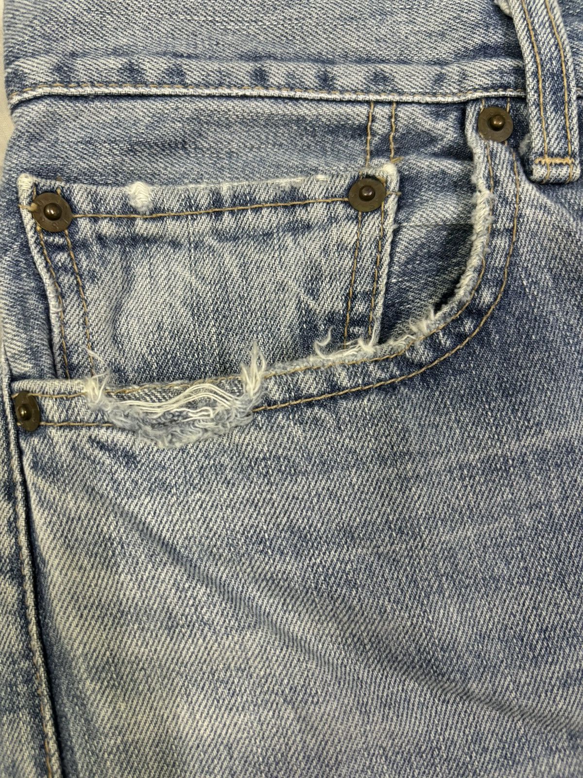 Levi's Vintage 90s Levis 505 Faded Straight Leg Distressed Jeans Size US 34 / EU 50 - 5 Thumbnail