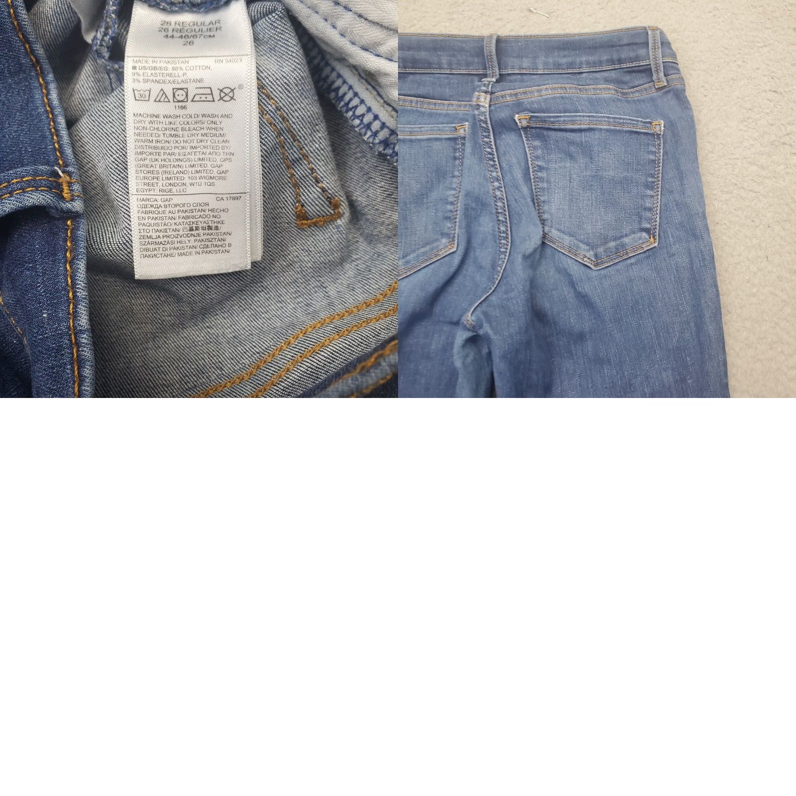 Gap Gap Jeans Womens 26 Blue Denim Stretch Skinny Medium Wash 5-Pocket Regular Waist 28 Inseam Mens? Womens? Size 26" / US 2 / IT 38 - 8 Thumbnail