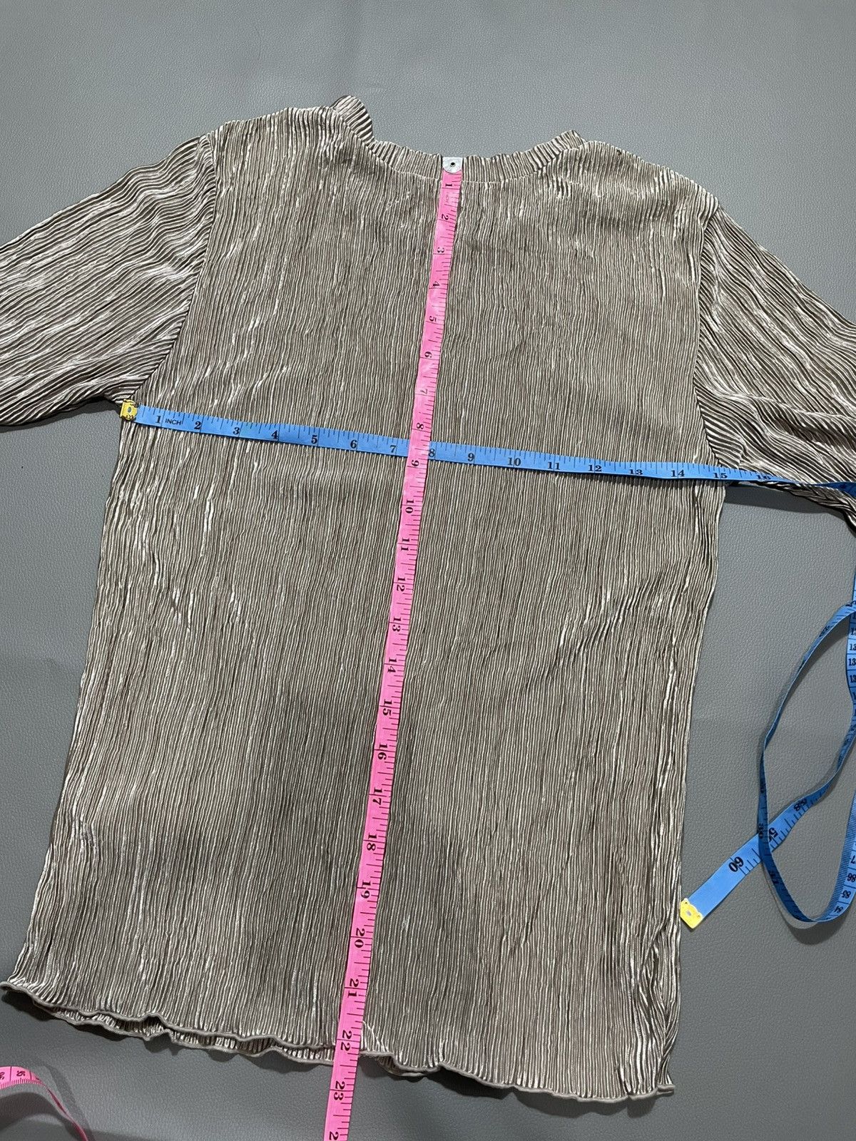 Issey Miyake Undefined Japan brand Glitter Pleated Longsleeve issey style Size L / US 10 / IT 46 - 6 Thumbnail