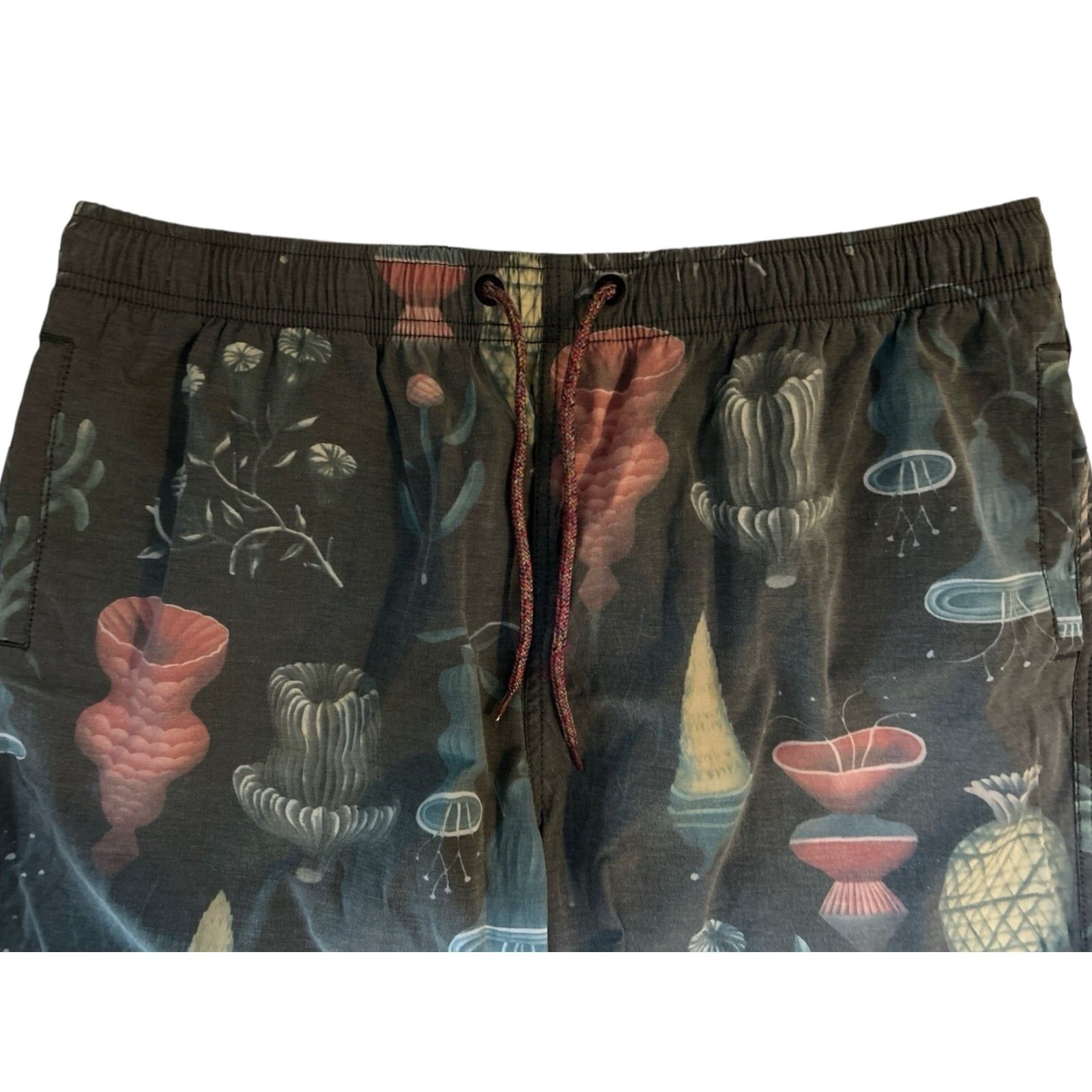 Deus Ex Machina deus ex machina swim trunks mens XL Black Trunks 18" waist 12" rise 7.5" inseam 12" leg opening good used GUC Vintage? (no, not vintage). Size US 36 / EU 52 - 3 Thumbnail