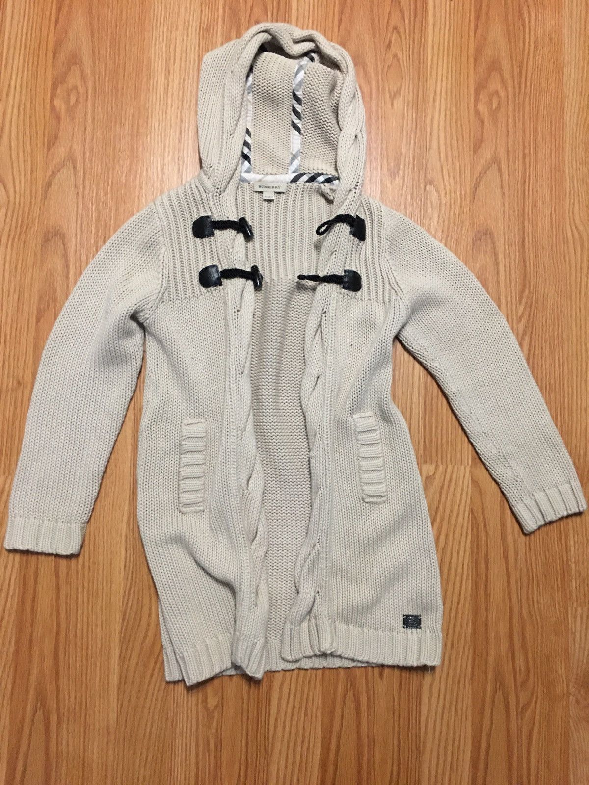 Burberry BURBERRY Beige Cotton Angora Knit Teens Cardigan Size XS / US 0-2 / IT 36-38 - 7 Thumbnail