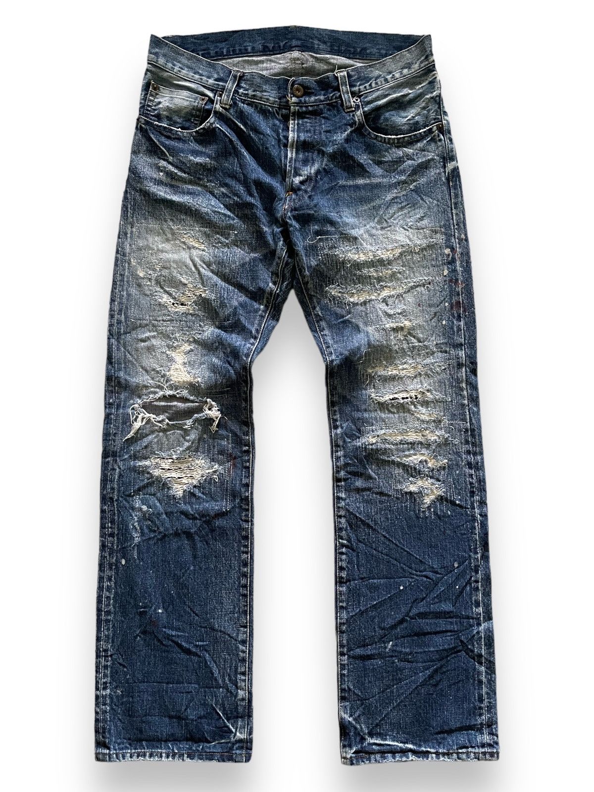 🔥Vintage Japanese Brand Selvedge Distressed Denim Pants