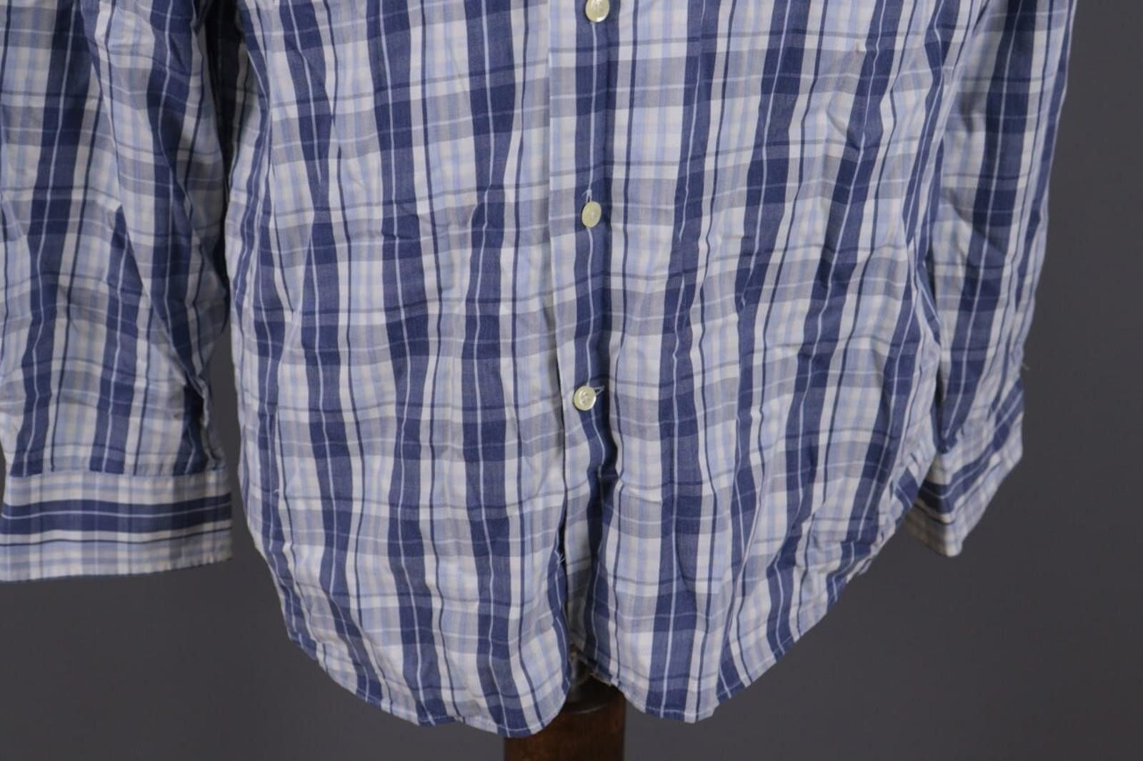Designer Burberry London Blue Check Button Down Shirt Size 39 Size US M / EU 48-50 / 2 - 3 Thumbnail