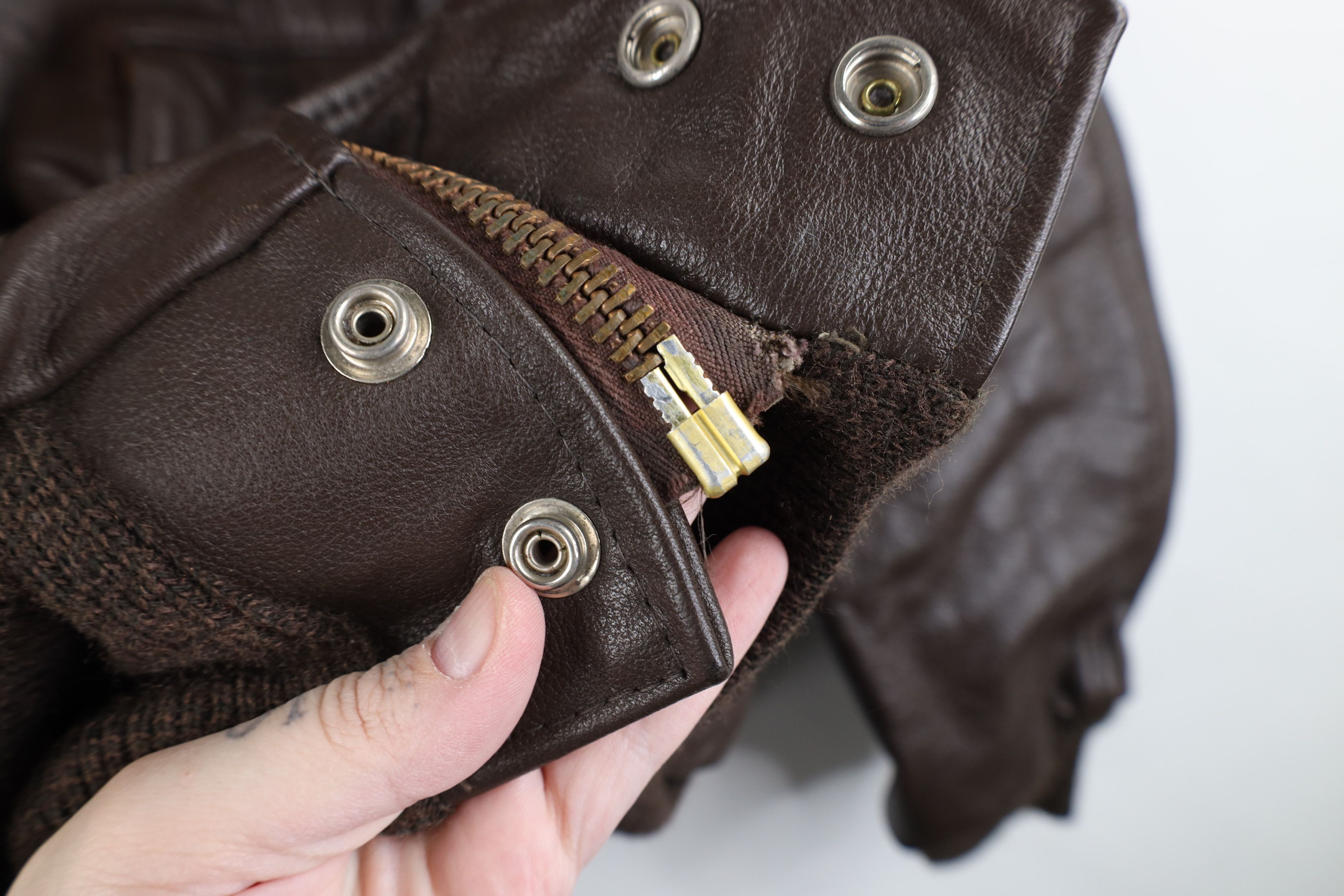 Vintage Vintage 60s Excelled Leather Flight Bomber Jacket Brown USA Size US XL / EU 56 / 4 - 8 Thumbnail