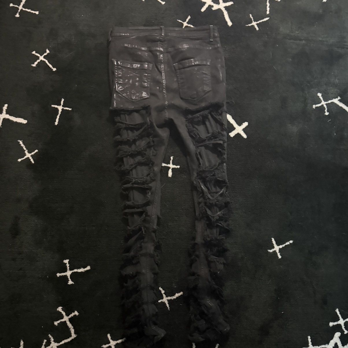 Rick Owens Rick Owens Detroit Slashed Denim Pants Size US 31 - 2 Thumbnail