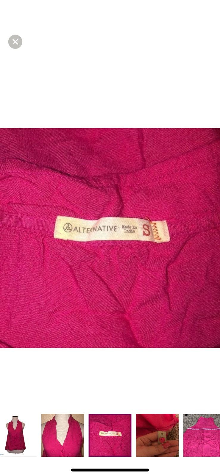 Alternative Apparel Alternative apparel small button down sleeveless pink blouse Size S / US 4 / IT 40 - 5 Thumbnail