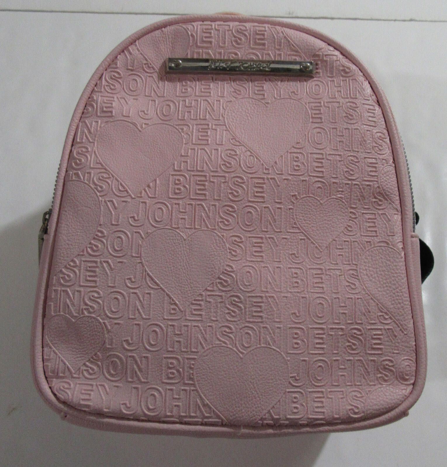 Designer Betsey Johnson Small Backpack w Hearts Blush Pink NWT Size ONE SIZE - 4 Thumbnail