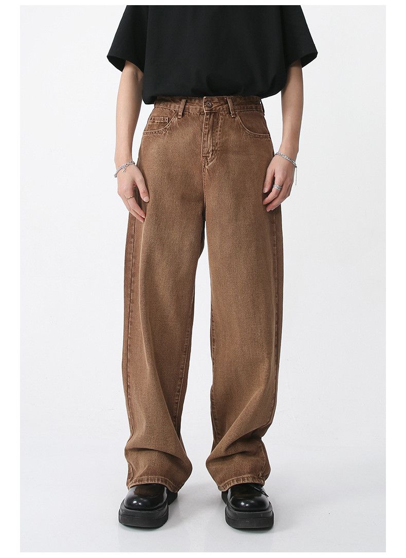 Japanese Brand × Jean Brown loose simple retro casual denim trousers Size US 32 / EU 48 - 2 Thumbnail