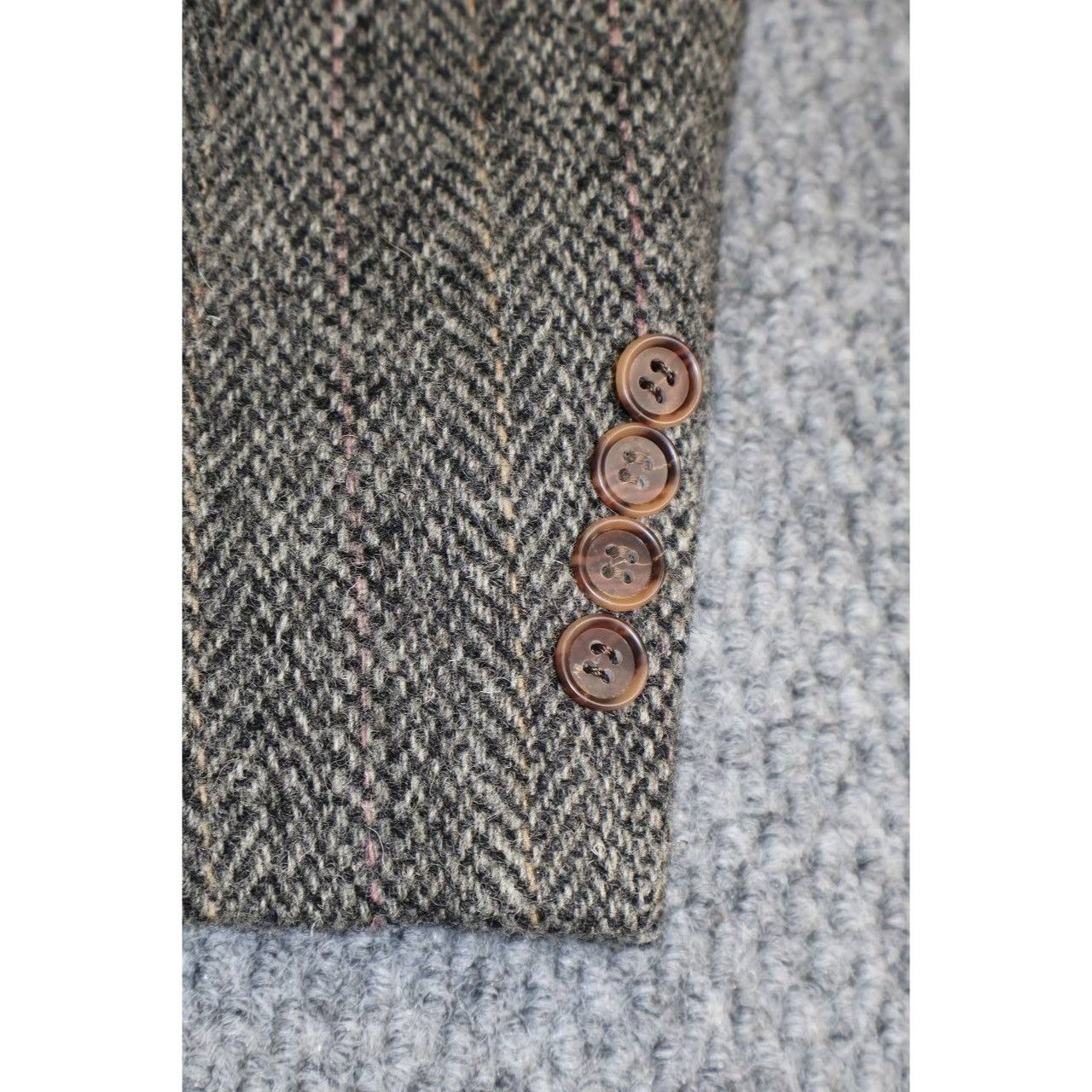 Harris Tweed Vintage HARRIS TWEED by Palm Beach Blazer Men's Gray Wool Size 36R - 6 Thumbnail