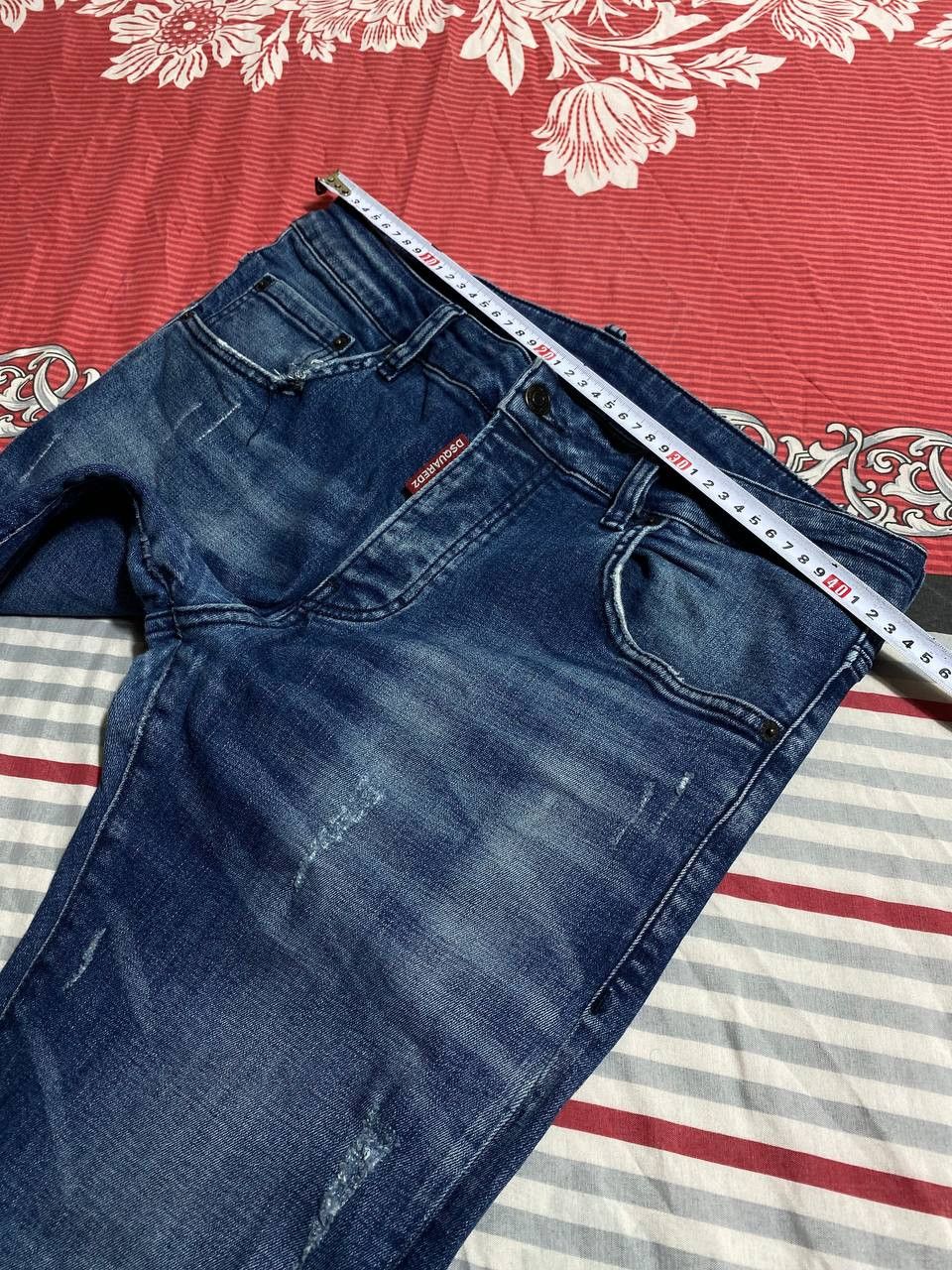 Dsquared2 × Japanese Brand Crazy Crash Dirty Baggy Faded Jean Japan Avant Garde Style Size US 32 / EU 48 - 7 Thumbnail