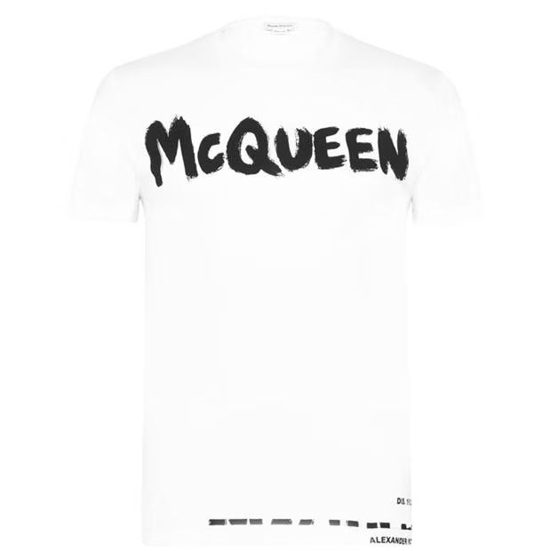 image of Alexander Mcqueen O1G2R1Mq0324 T-Shirt In White, Men's (Size Large)