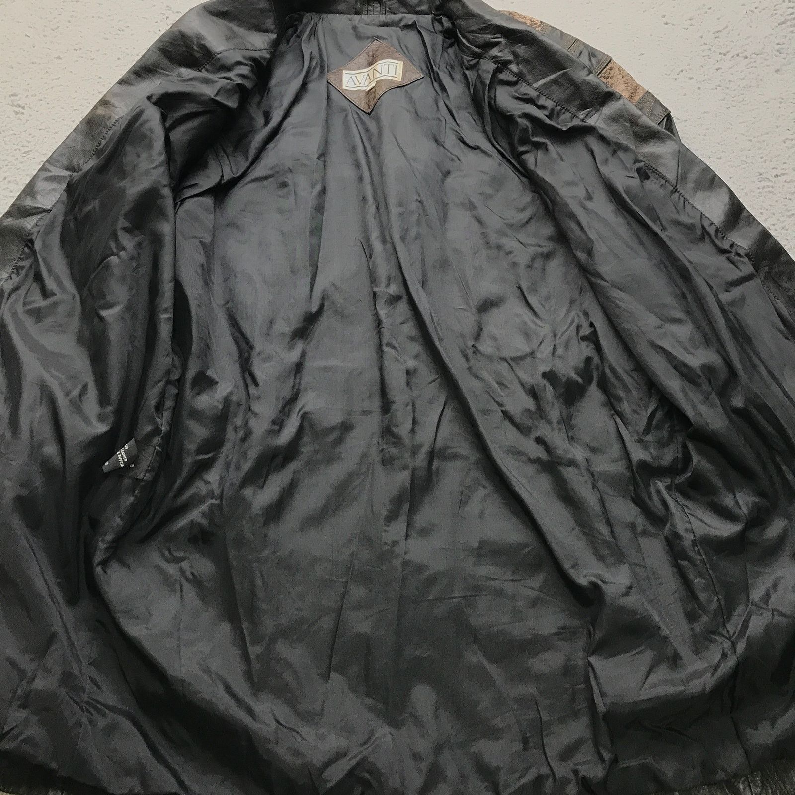 Other Vintage 90s Avanti Leather Long Coat Womens Large Black Size L / US 10 / IT 46 - 10 Thumbnail