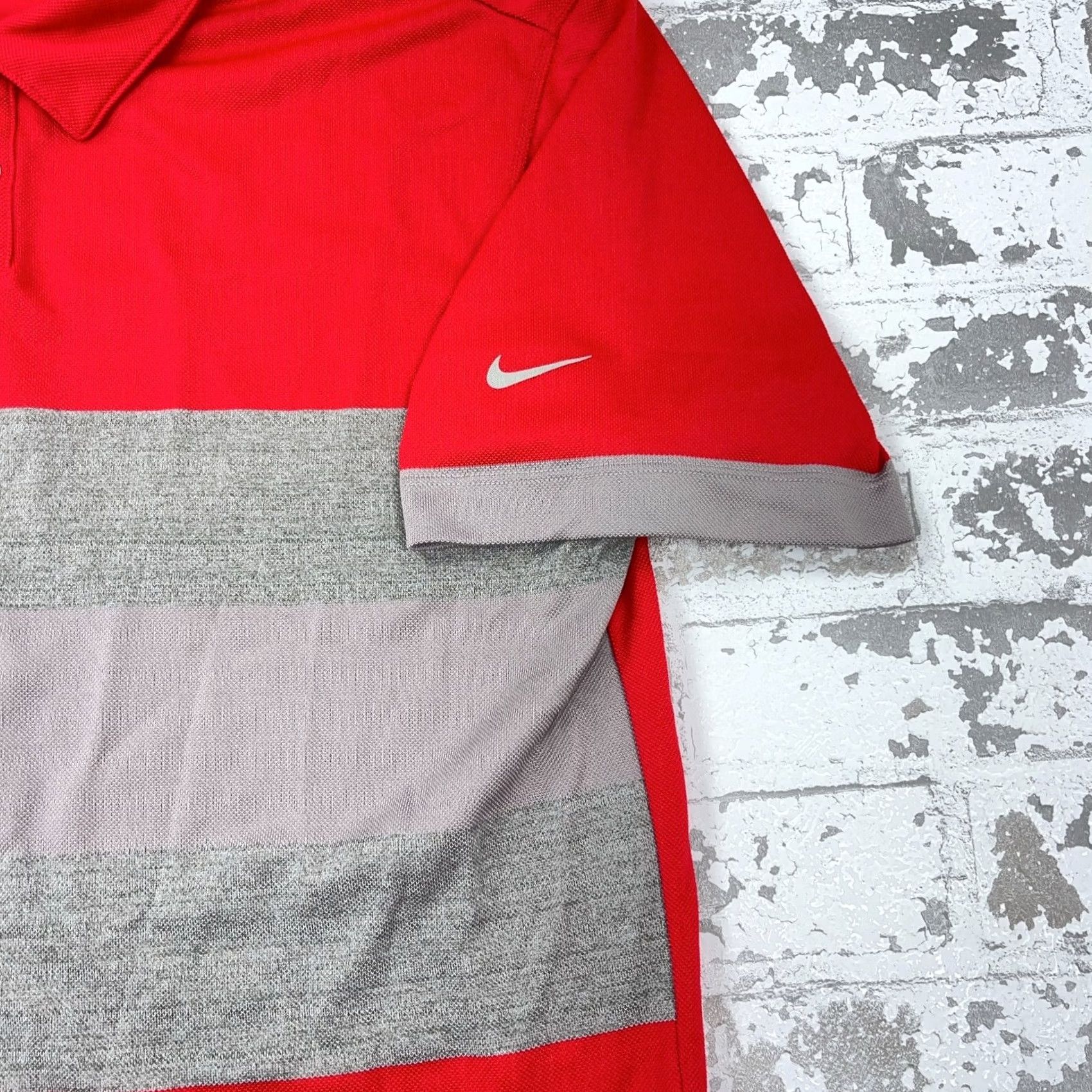 Nike Nike Polo Shirt Men Small Red Gray Dri Fit Performance Golf Colorblock Adult S Red Nike Dri-Fit Size US S / EU 44-46 / 1 - 4 Thumbnail