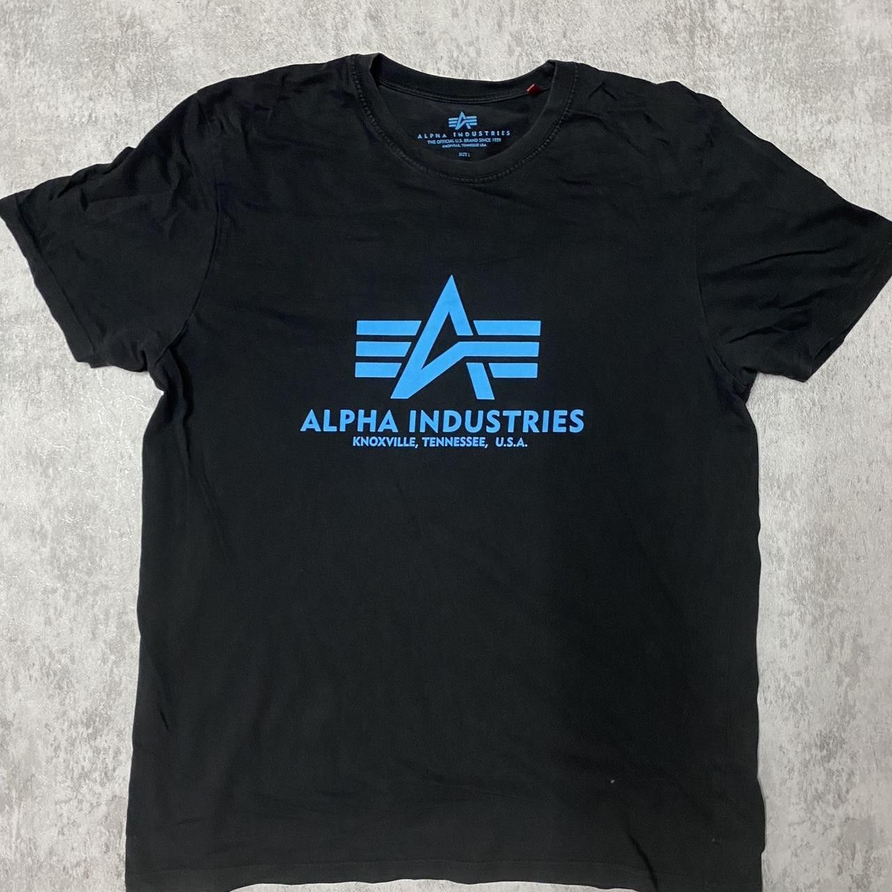 Alpha Industries Alpha Industries black and blue cotton streetwear shirt Size US L / EU 52-54 / 3 - 1 Thumbnail
