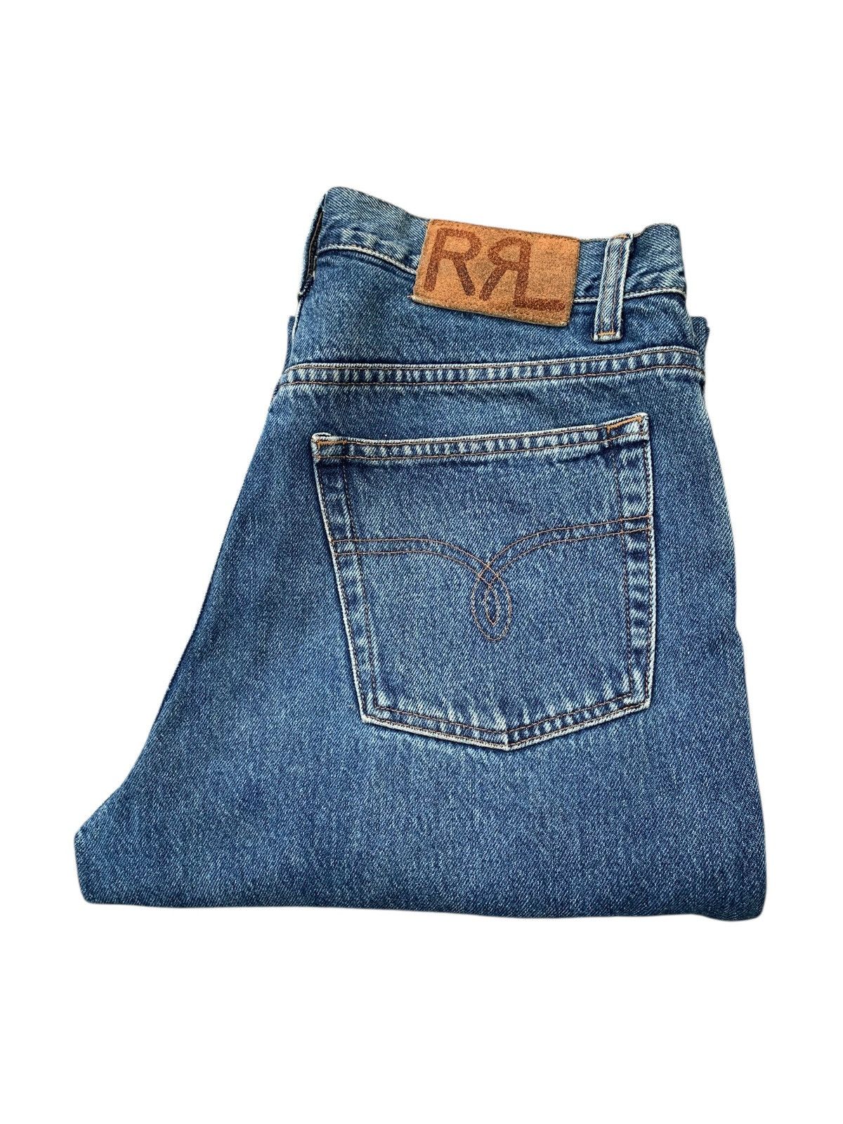 RRL Ralph Lauren VINTAGE RRL RALPH LAUREN MADE IN USA BUTTON FLY DENIM Size US 30 / EU 46 - 6 Thumbnail
